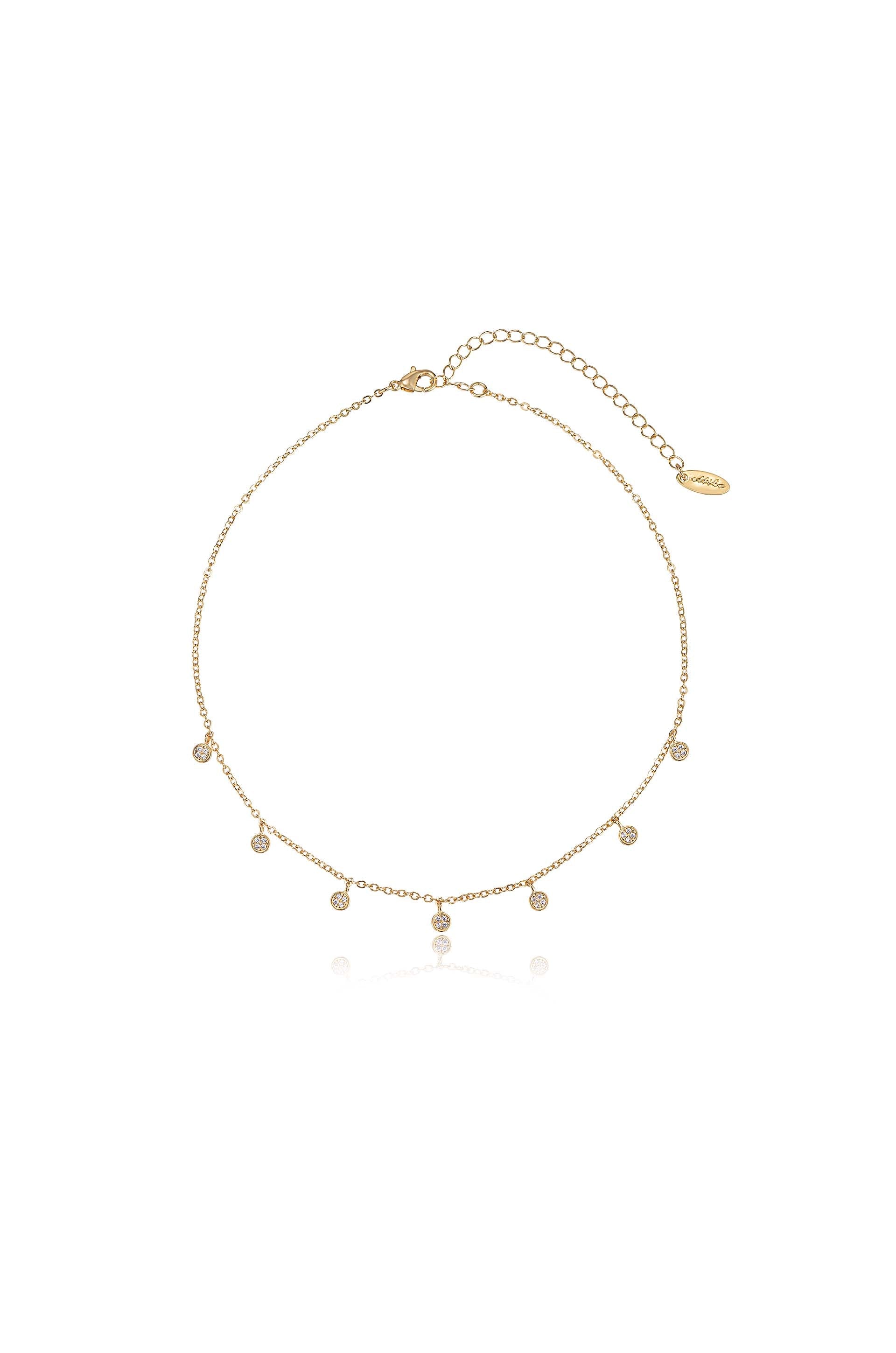 Simplistic Crystal Lariat Necklace Set
