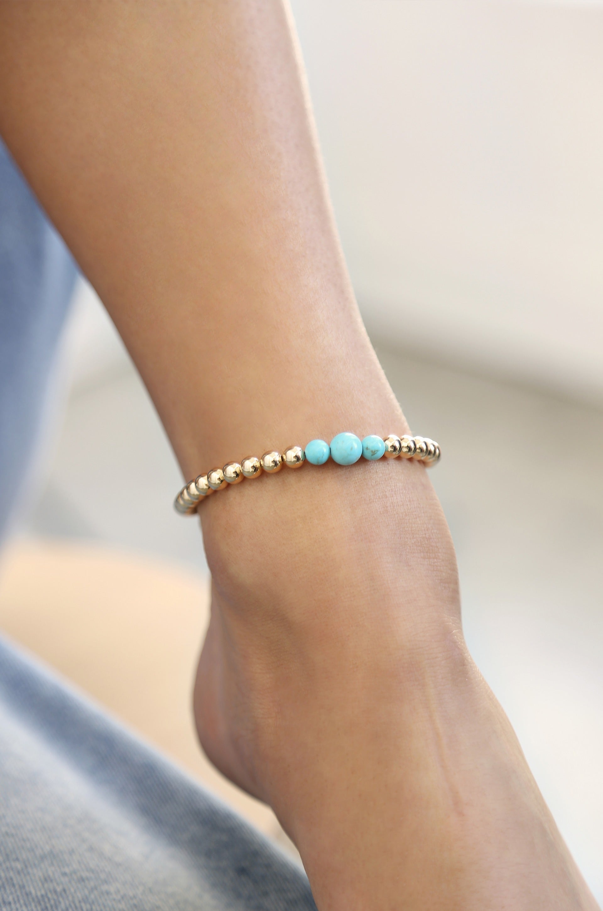 Center Bead Anklet