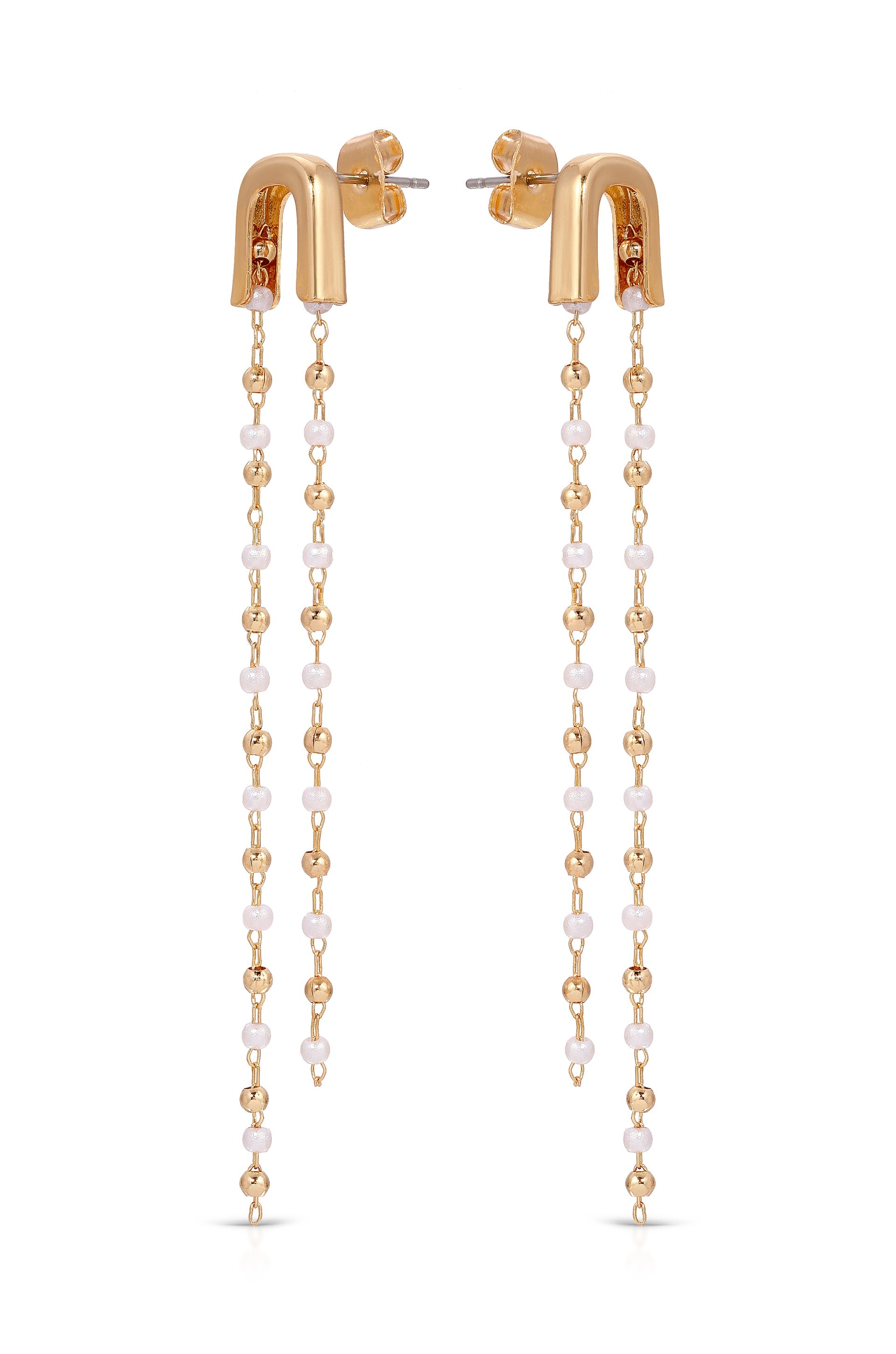 Double Chain Drop Earrings