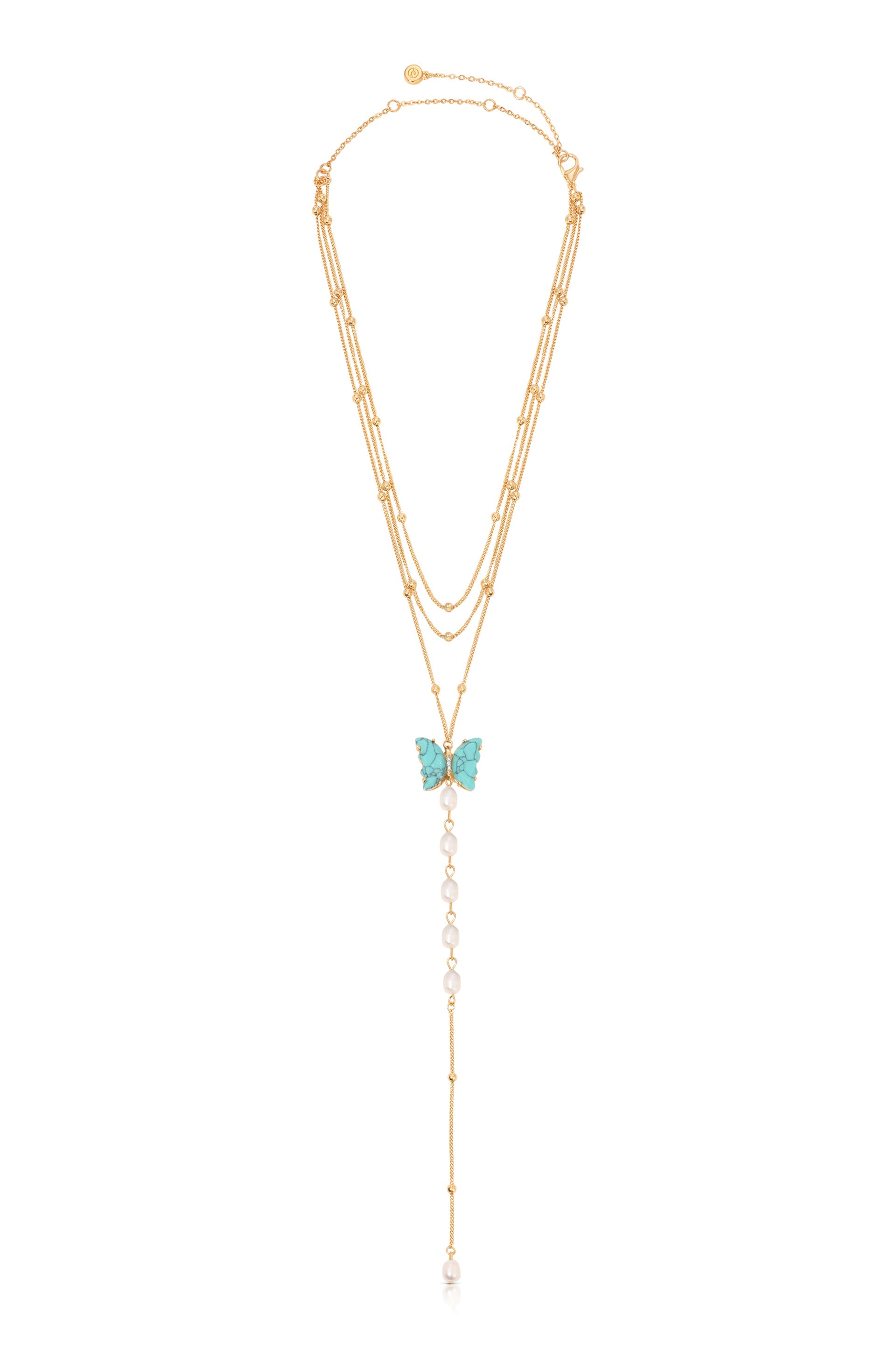 Turquoise Butterfly Lariat