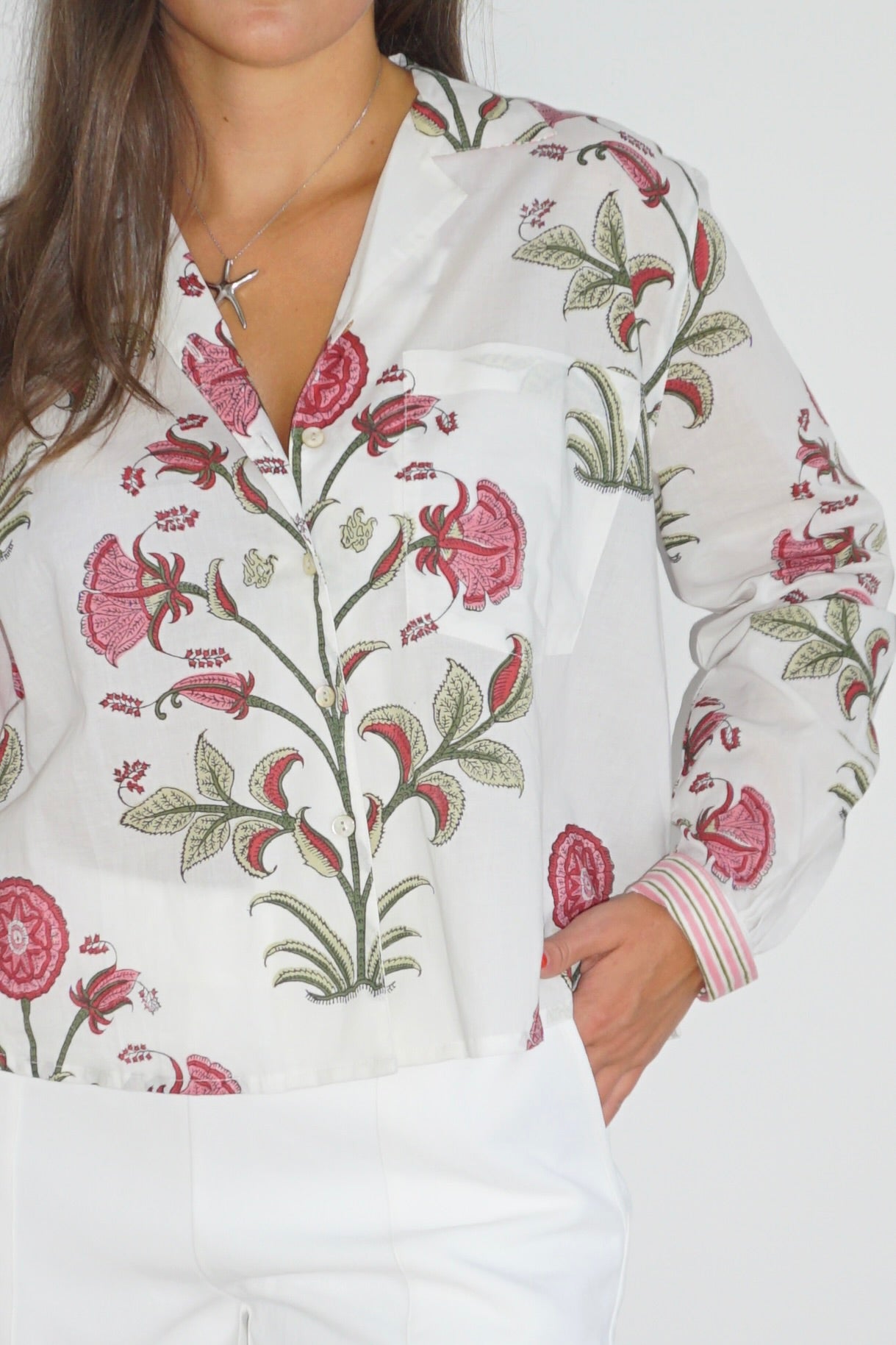 Evelyn Blouse in Red Vine