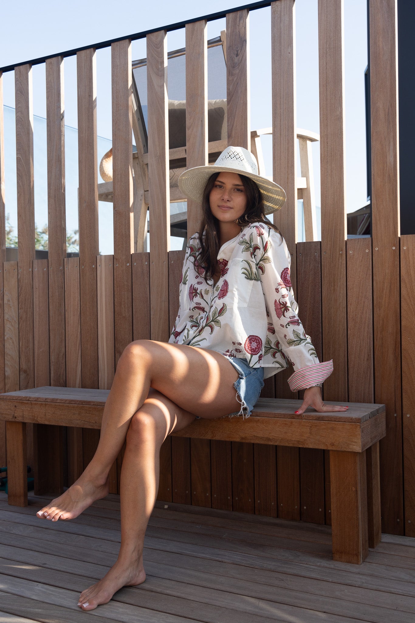 Evelyn Blouse in Red Vine