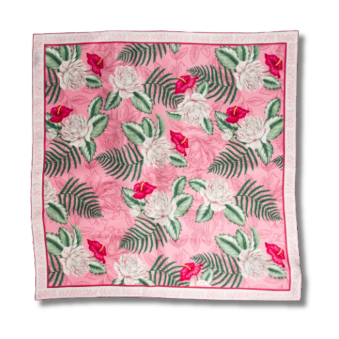 Hawaiian Soul Vintage Silk Scarf Coffee Run Keychain Bag