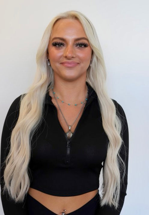 Nano Ring Hair Extensions Double Drawn Remy Hair M60/ice