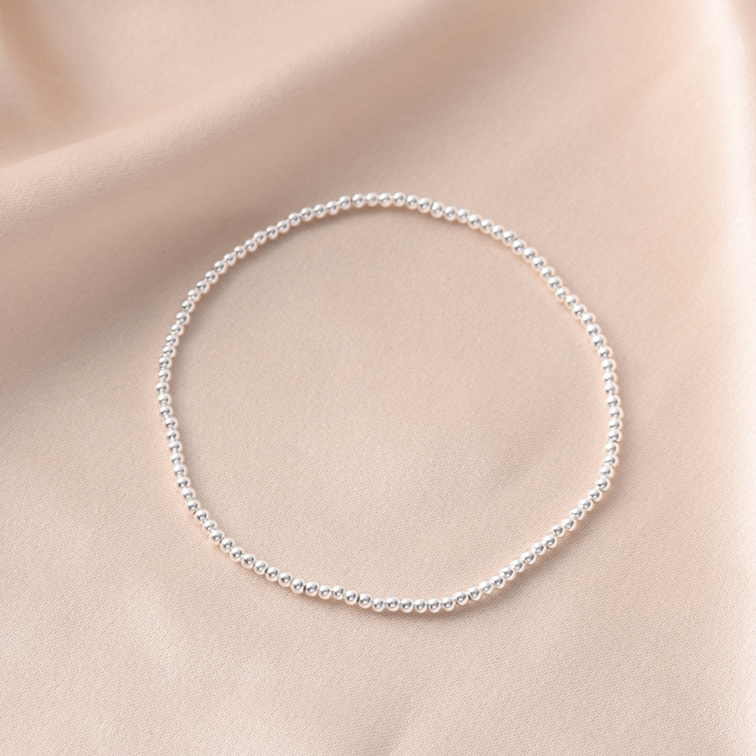 2MM Silver Ball Bracelet