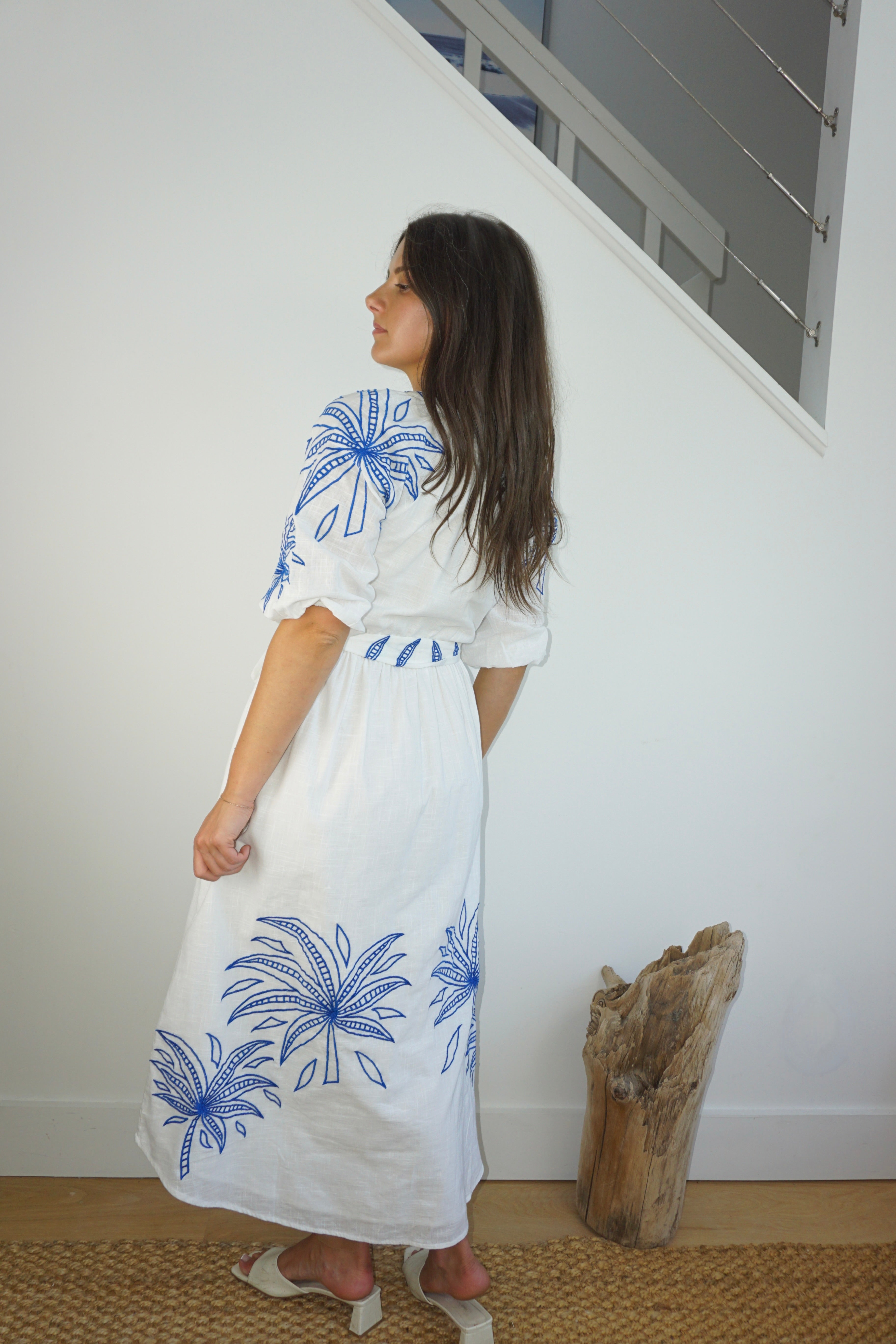 Frankie Dress in Blue Abs Palm