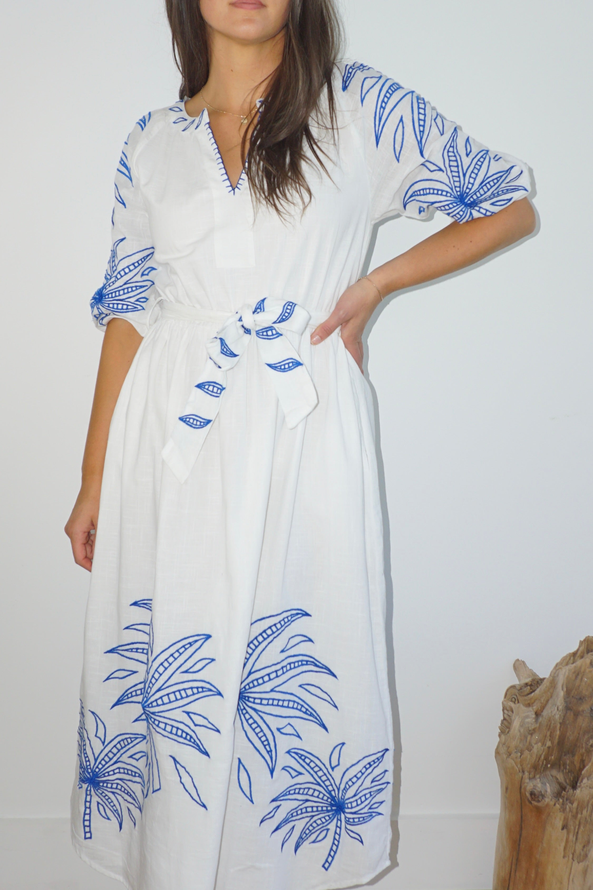 Frankie Dress in Blue Abs Palm