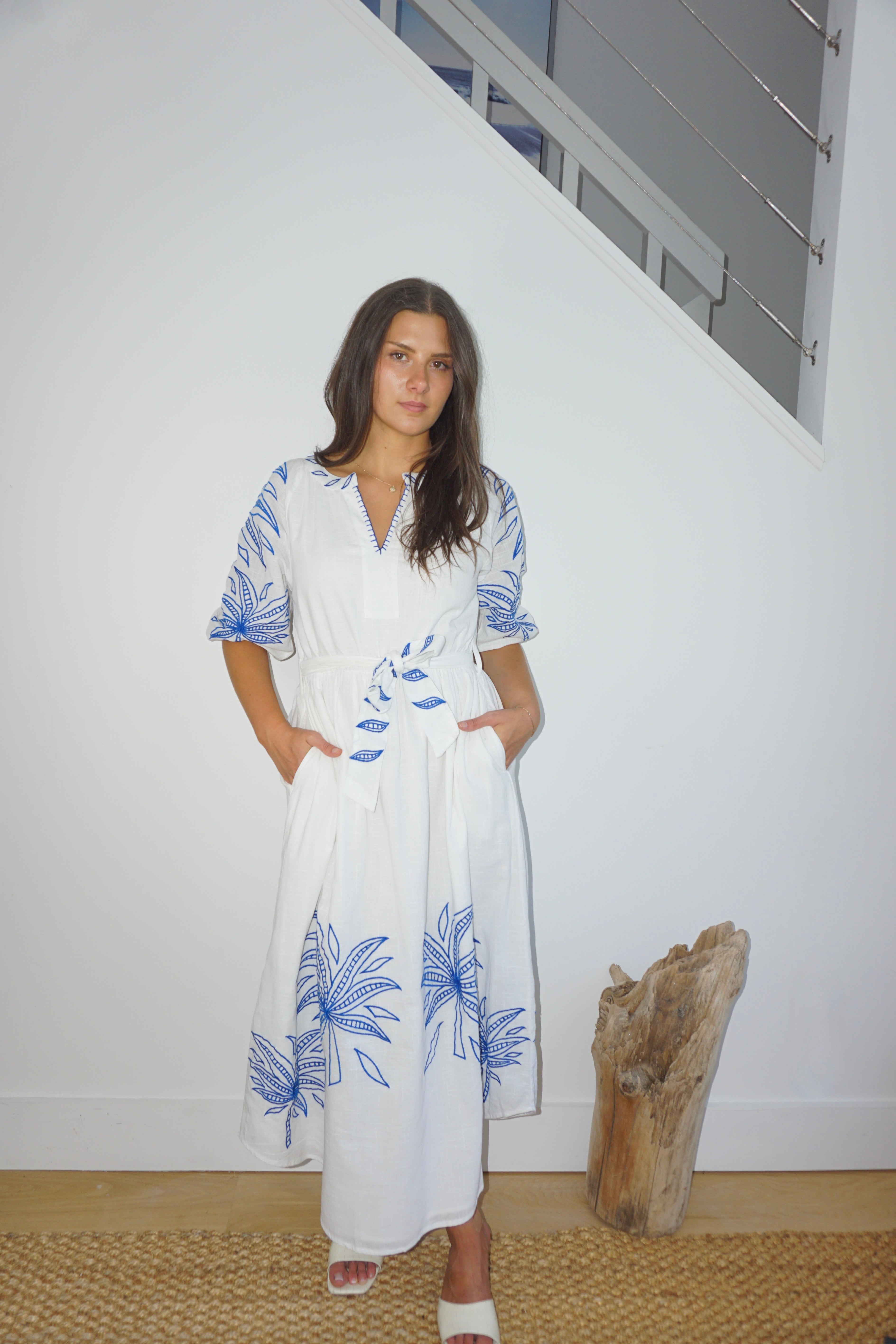 Frankie Dress in Blue Abs Palm
