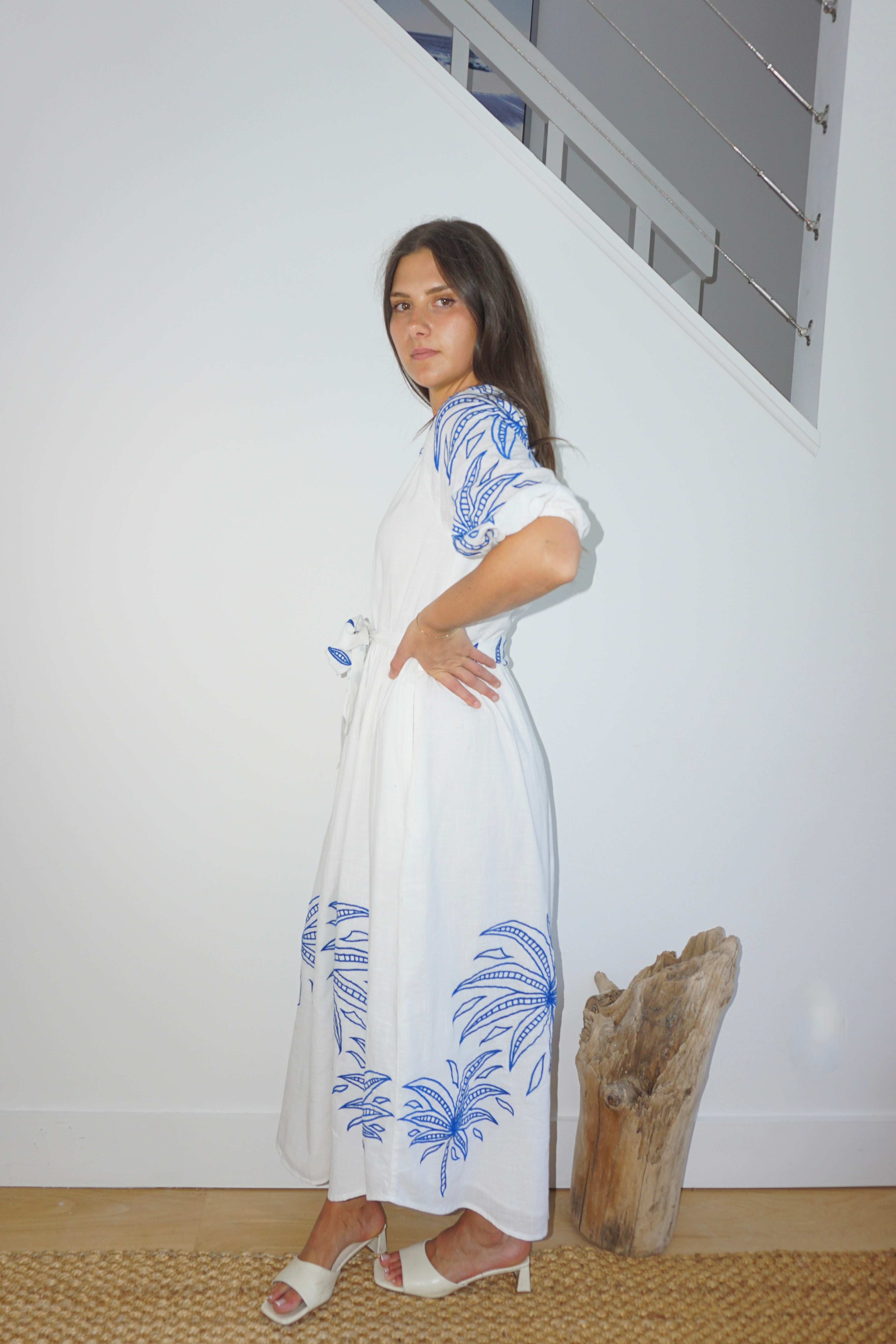Frankie Dress in Blue Abs Palm