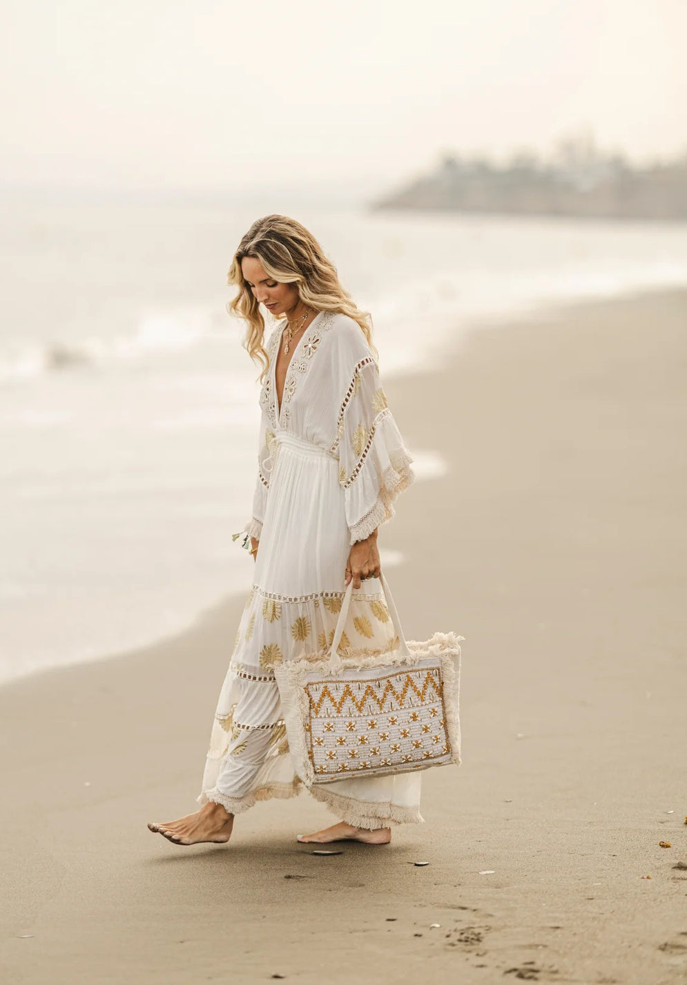MANILA WHITE LONG DRESS