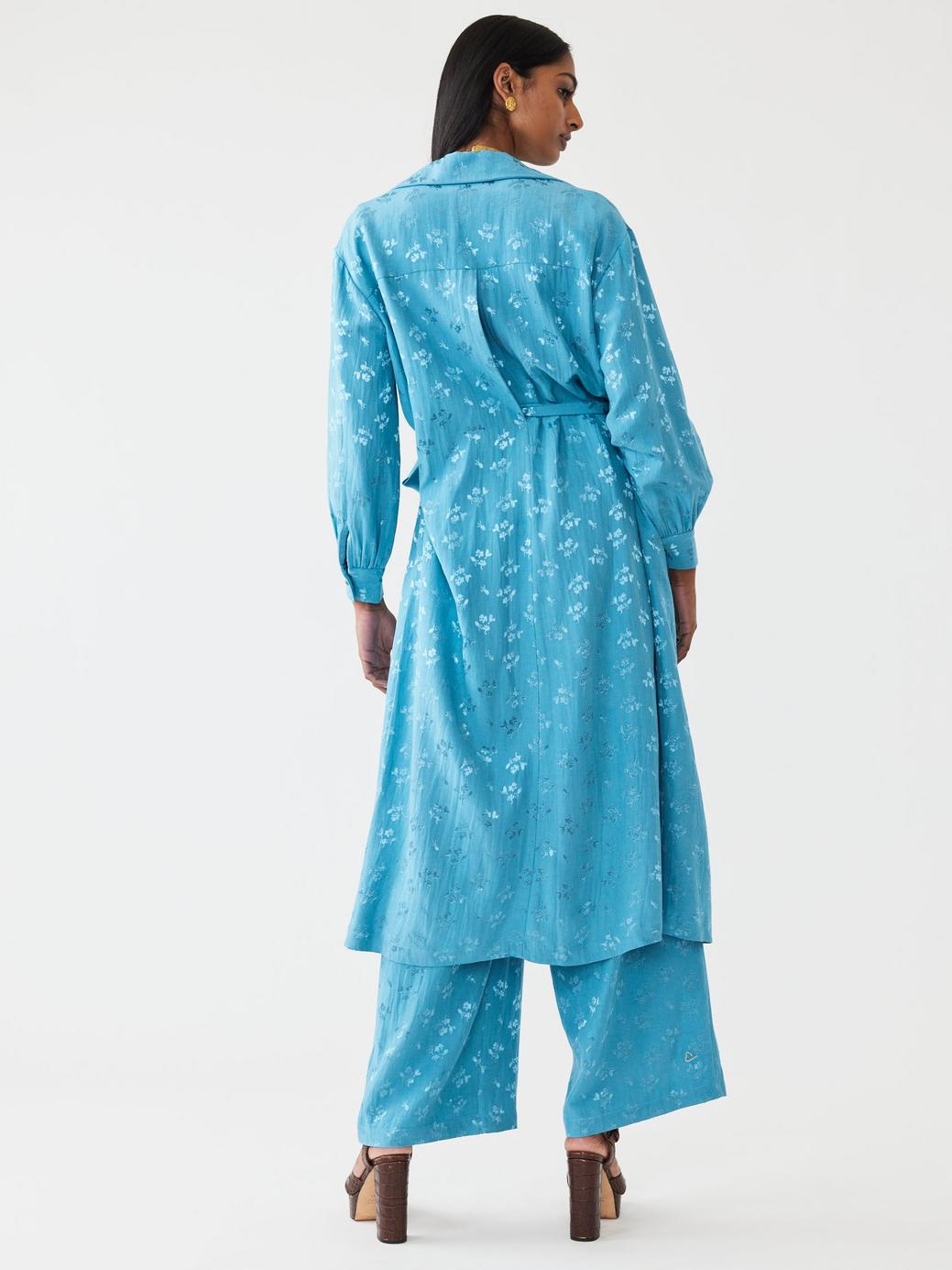 Helen Jacket - Frozen Blue Bouquet