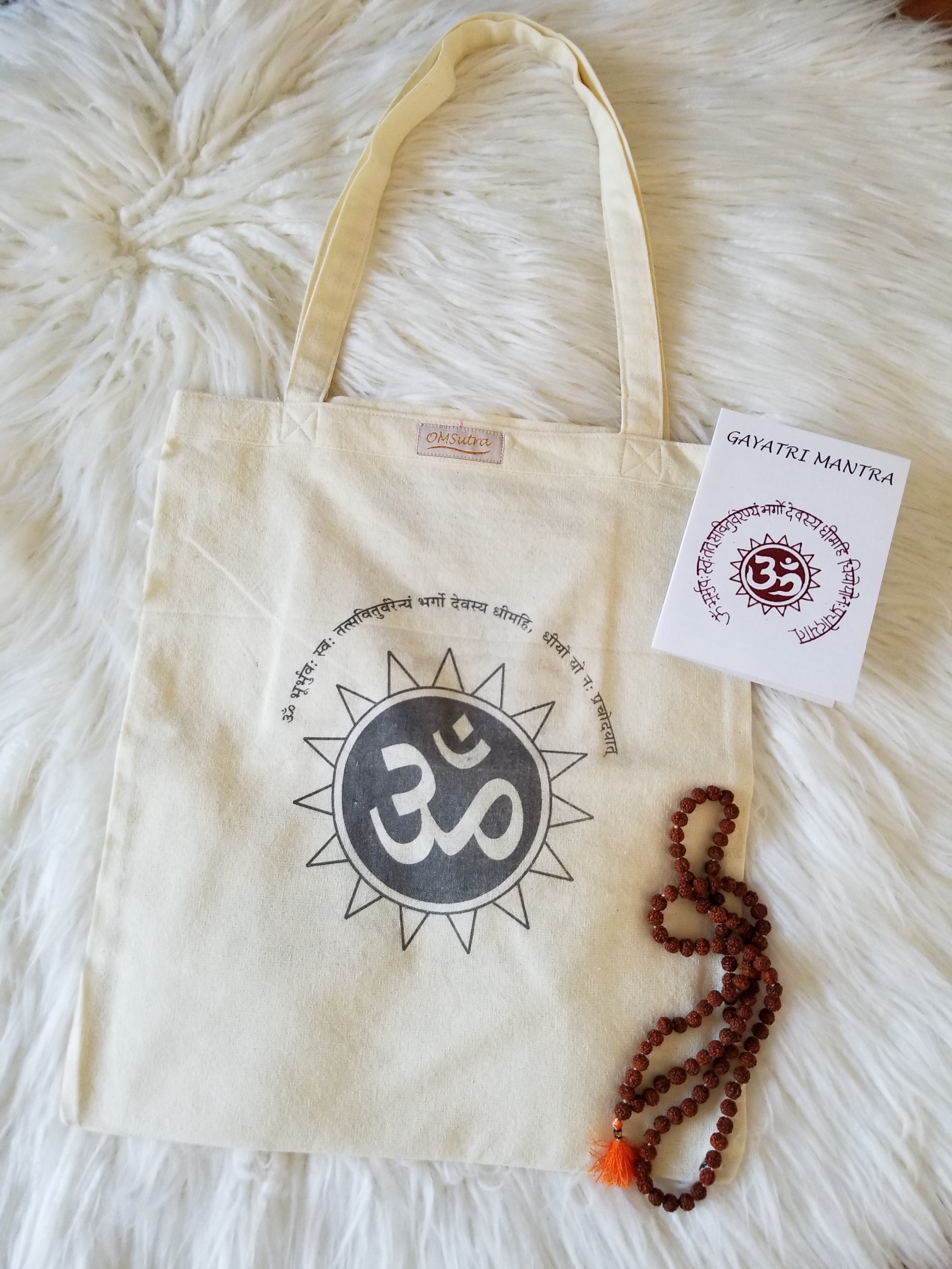 Gayatri Mantra Tote Bag by OMSutra