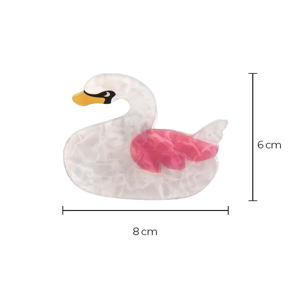Marble Swan Hair Claw Clip - Adina's Jewels