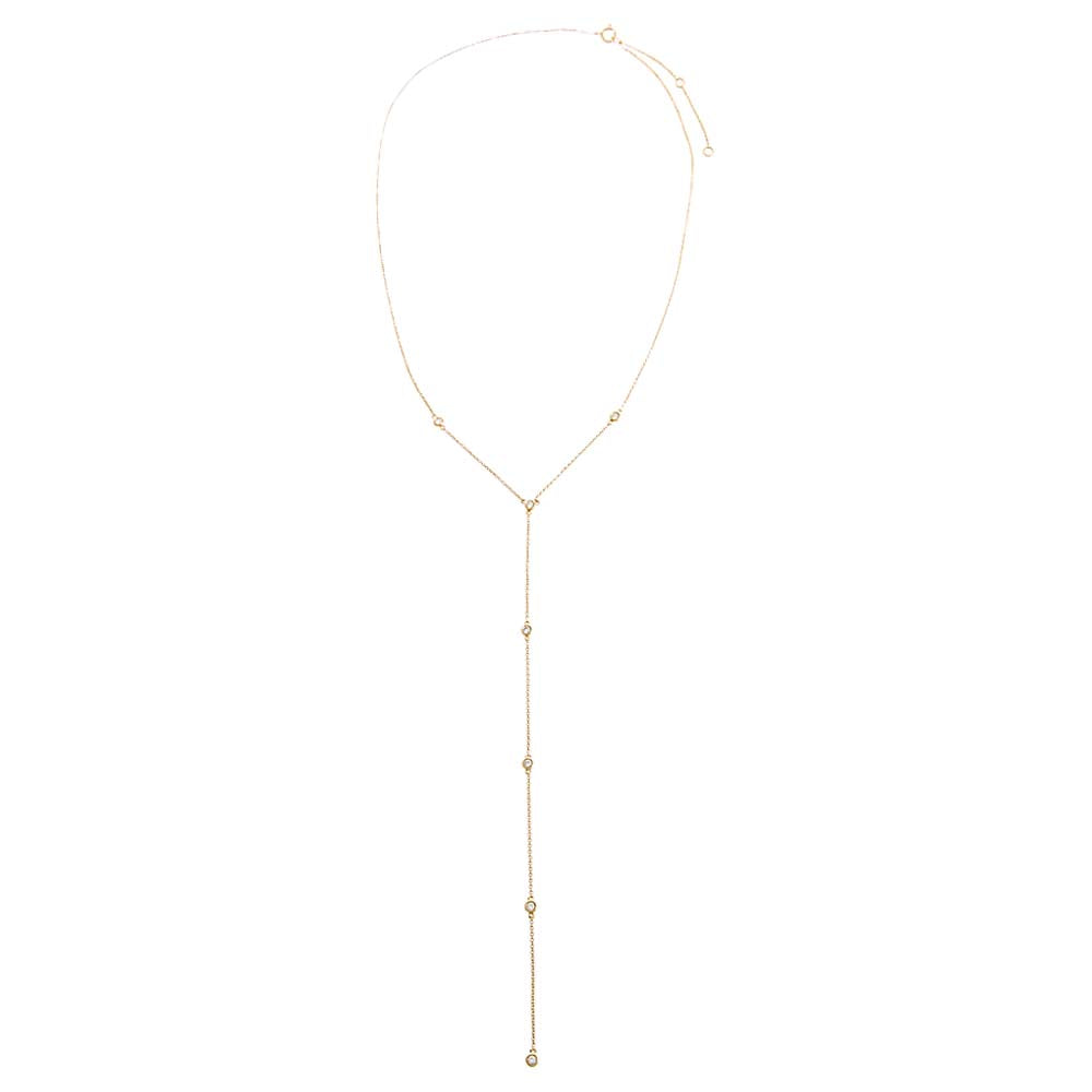 Diamond By The Yard Lariat 14K - Adina's Jewels