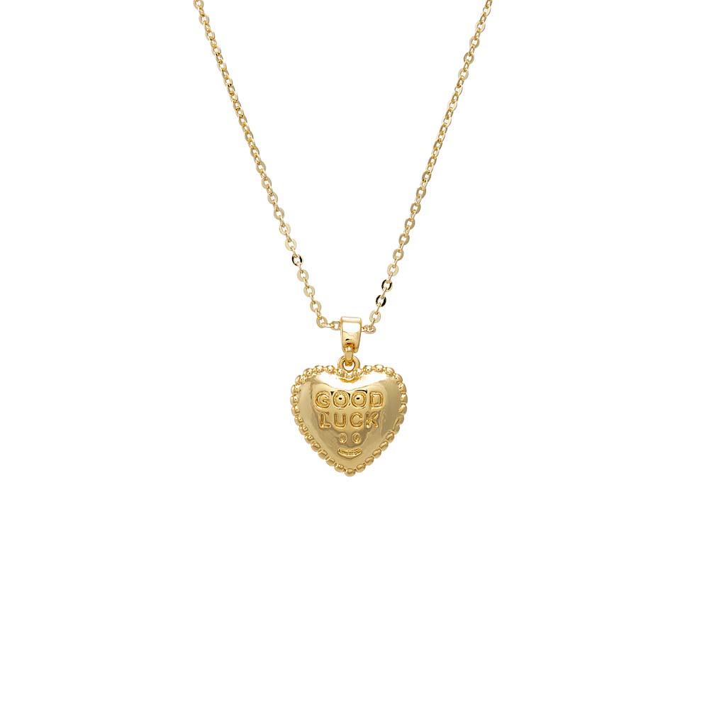 Red & Green Enamel Cherry Cutout Heart Necklace - Adina's Jewels
