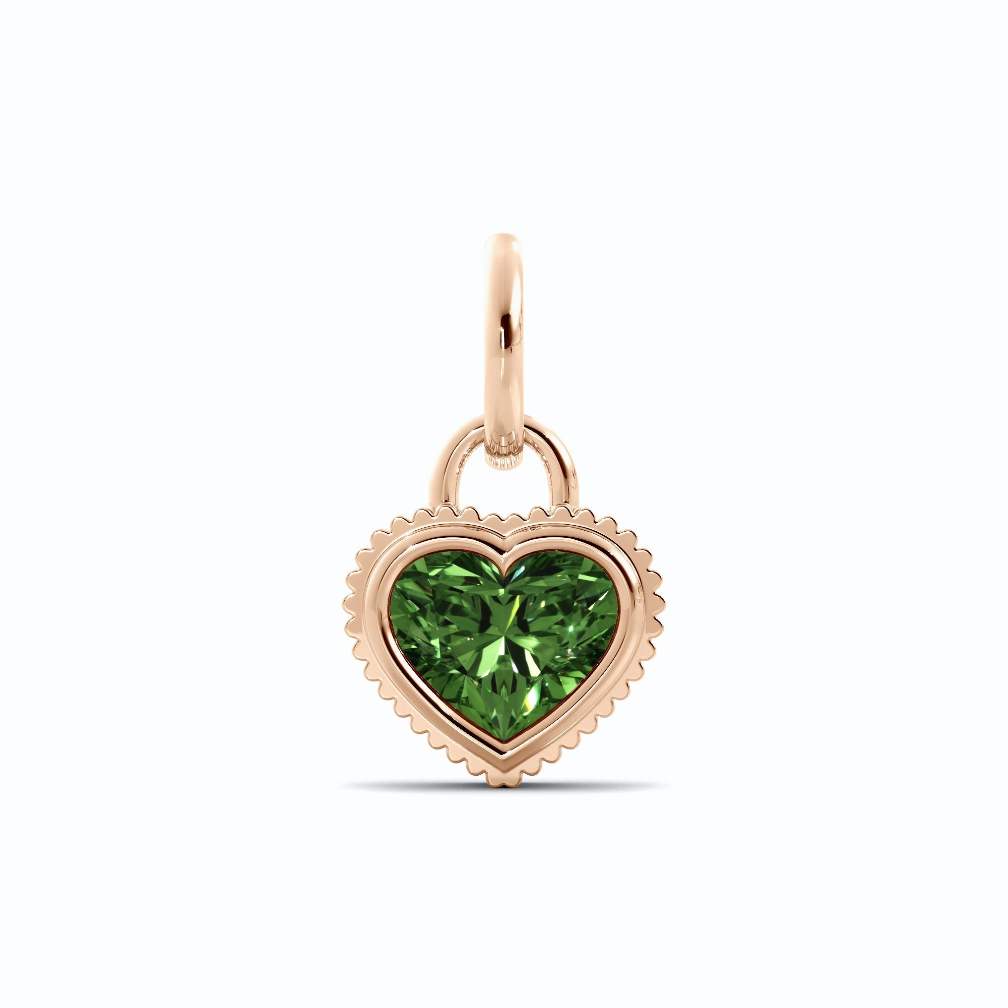 Green Heart Diamond Charm