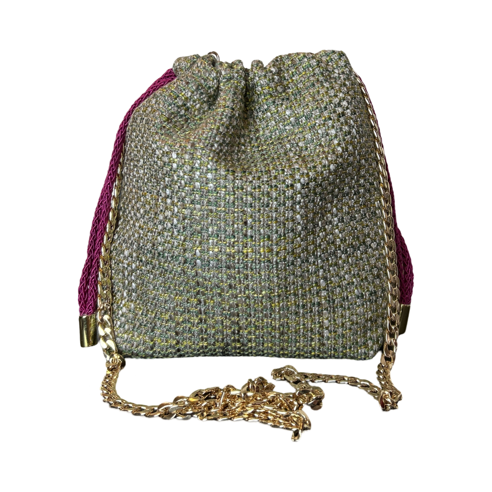 GG Logo Flora Vintage Scarf Drawstring Crossbody Bag
