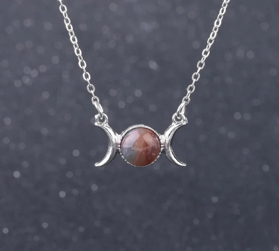 Triple Moon Crystal Necklaces