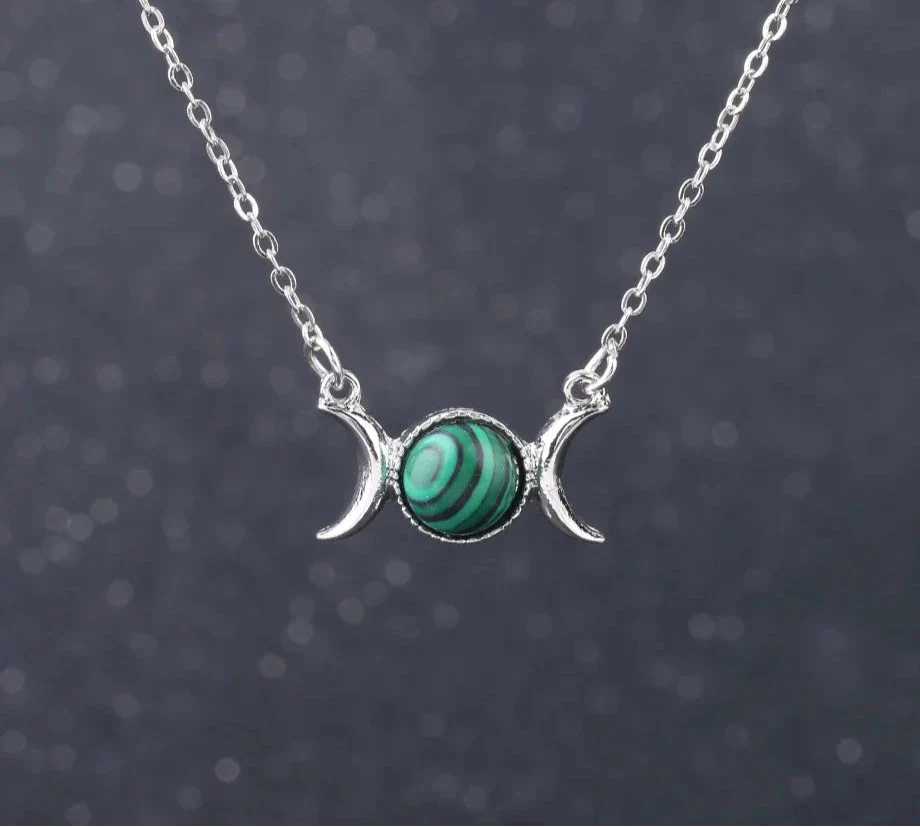 Triple Moon Crystal Necklaces