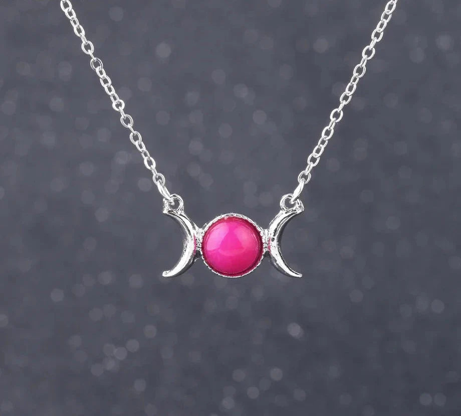 Triple Moon Crystal Necklaces