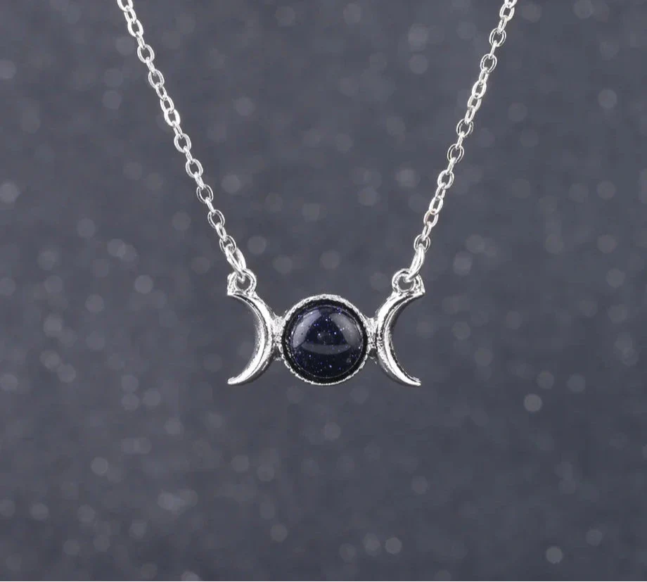 Triple Moon Crystal Necklaces
