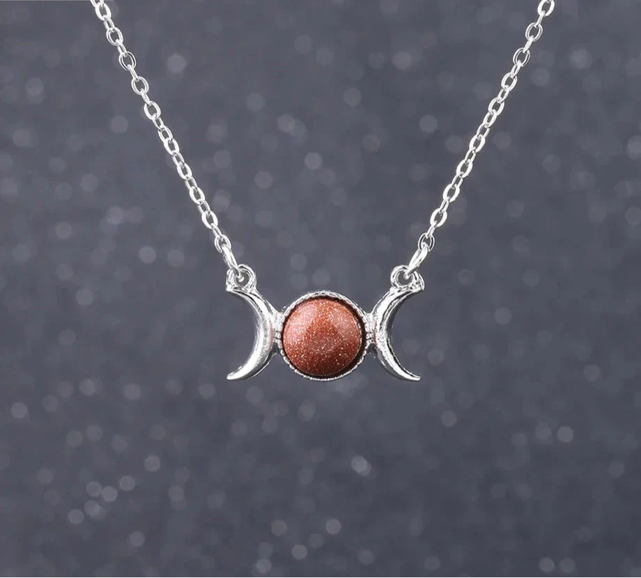 Triple Moon Crystal Necklaces