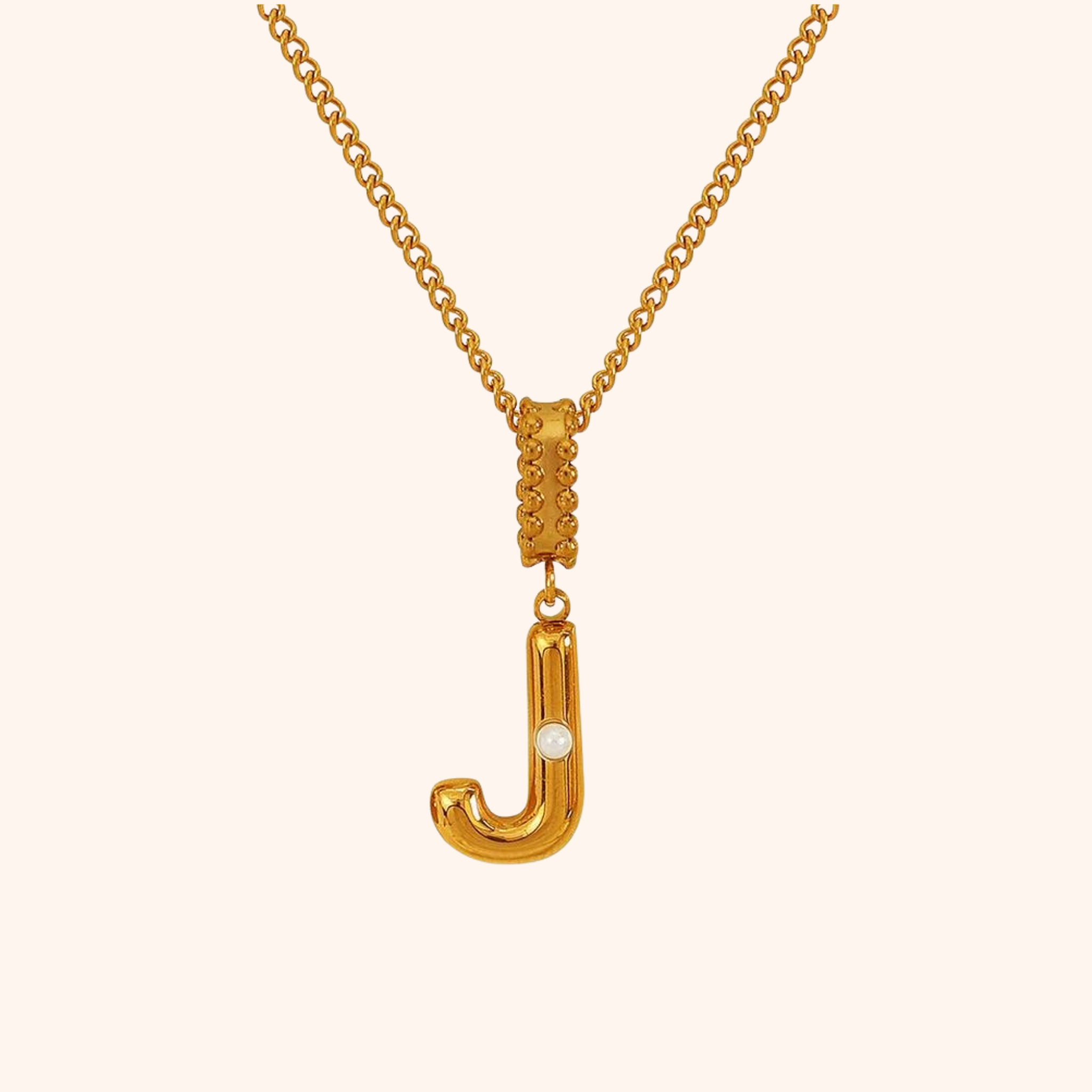 Pearl Initial Necklace