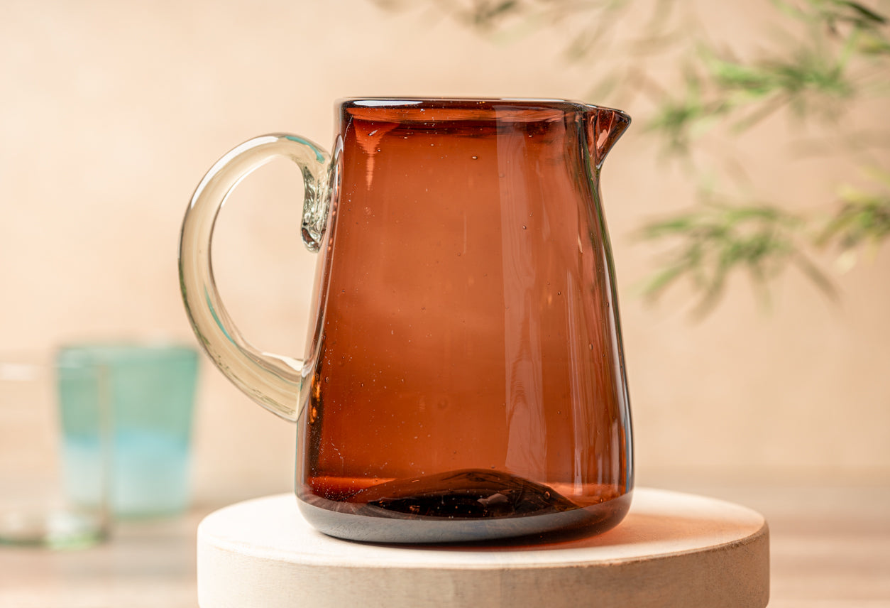 Handblown Glass Pitcher by Verve Culture