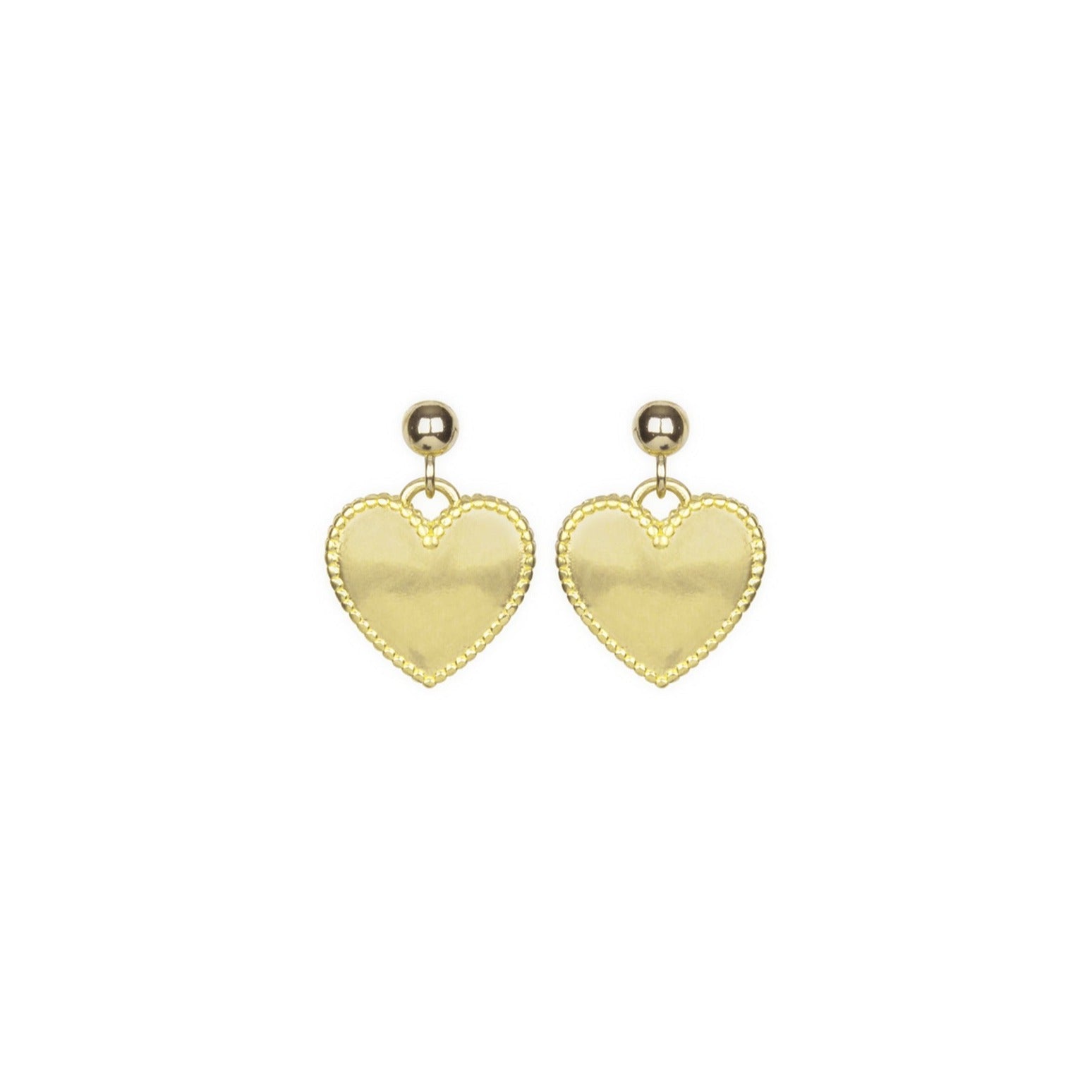 Beaded Heart Studs