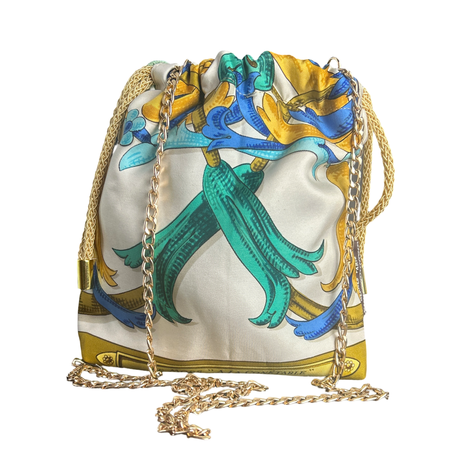 Mors a la Conetable Vintage Scarf Drawstring Crossbody Bag