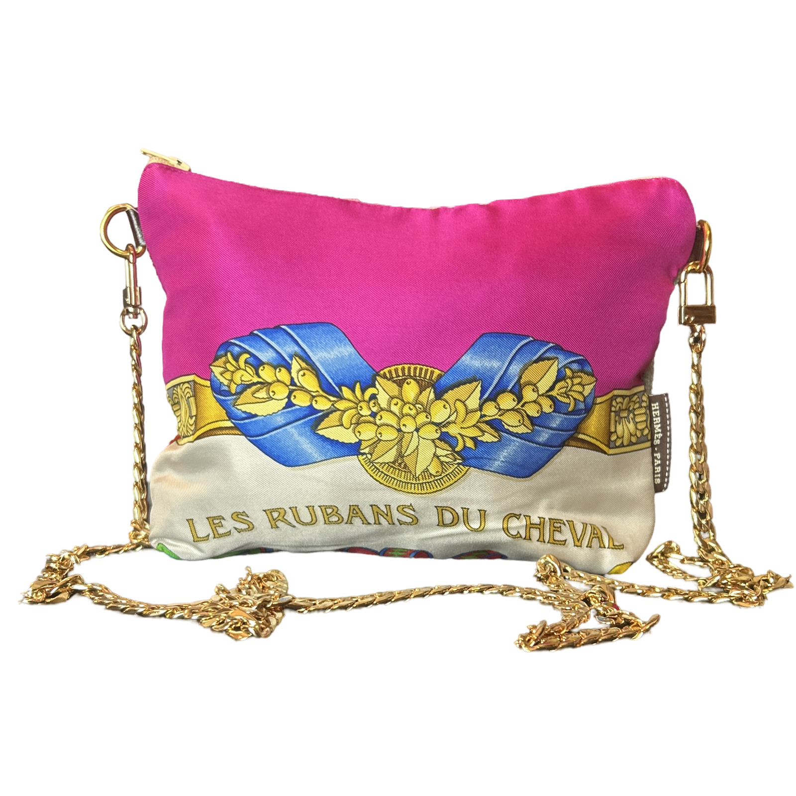 Rubans du Cheval Fuchsia Vintage Scarf Crossbody Bag