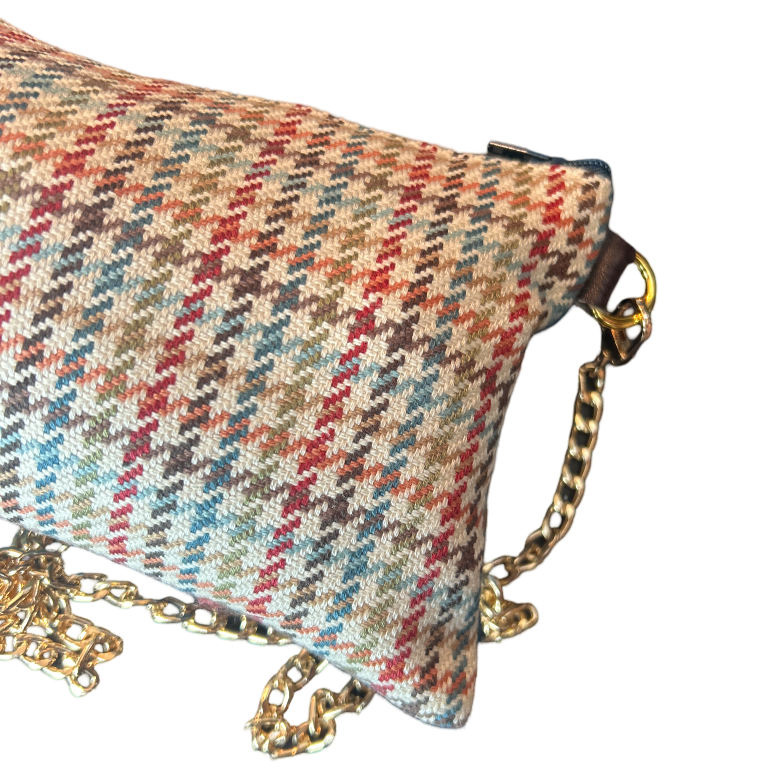 Petites Chevaux Teal Vintage Scarf Crossbody Bag