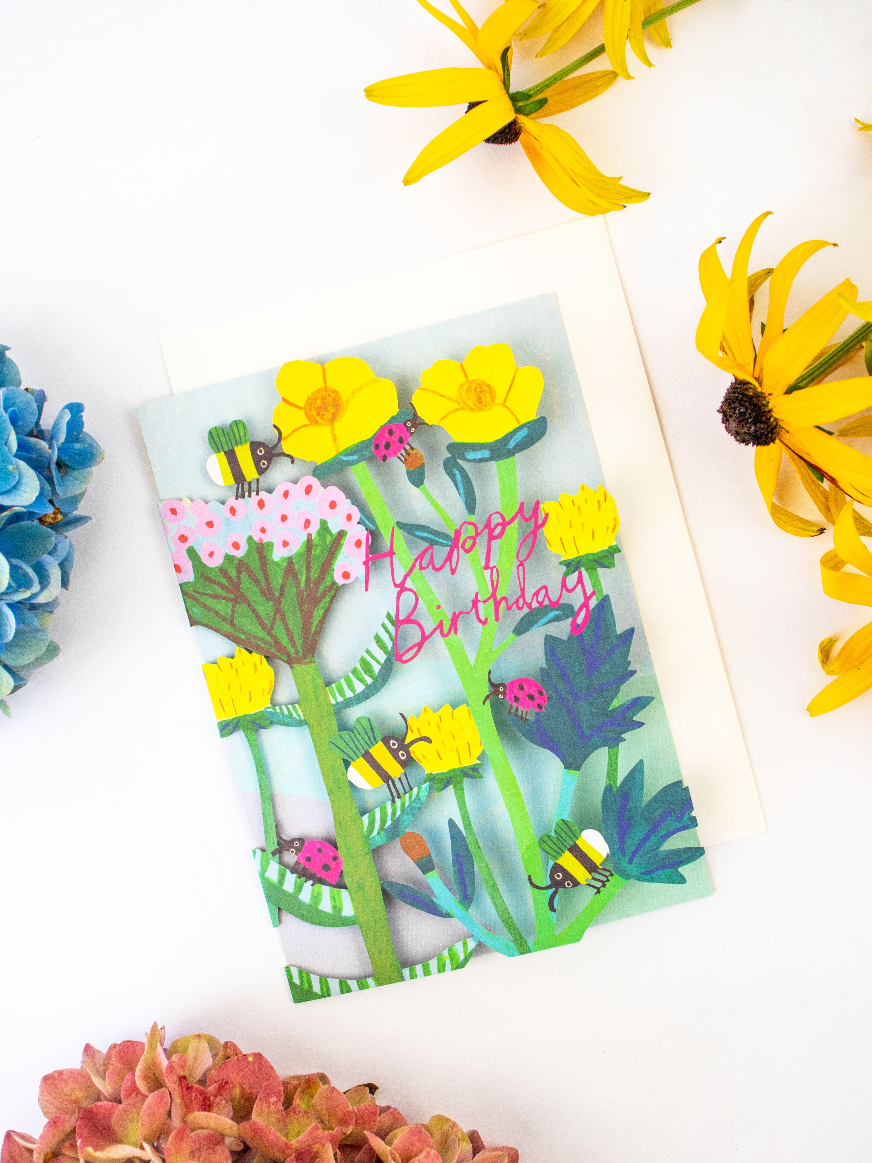 Honey Lasercut Birthday Card