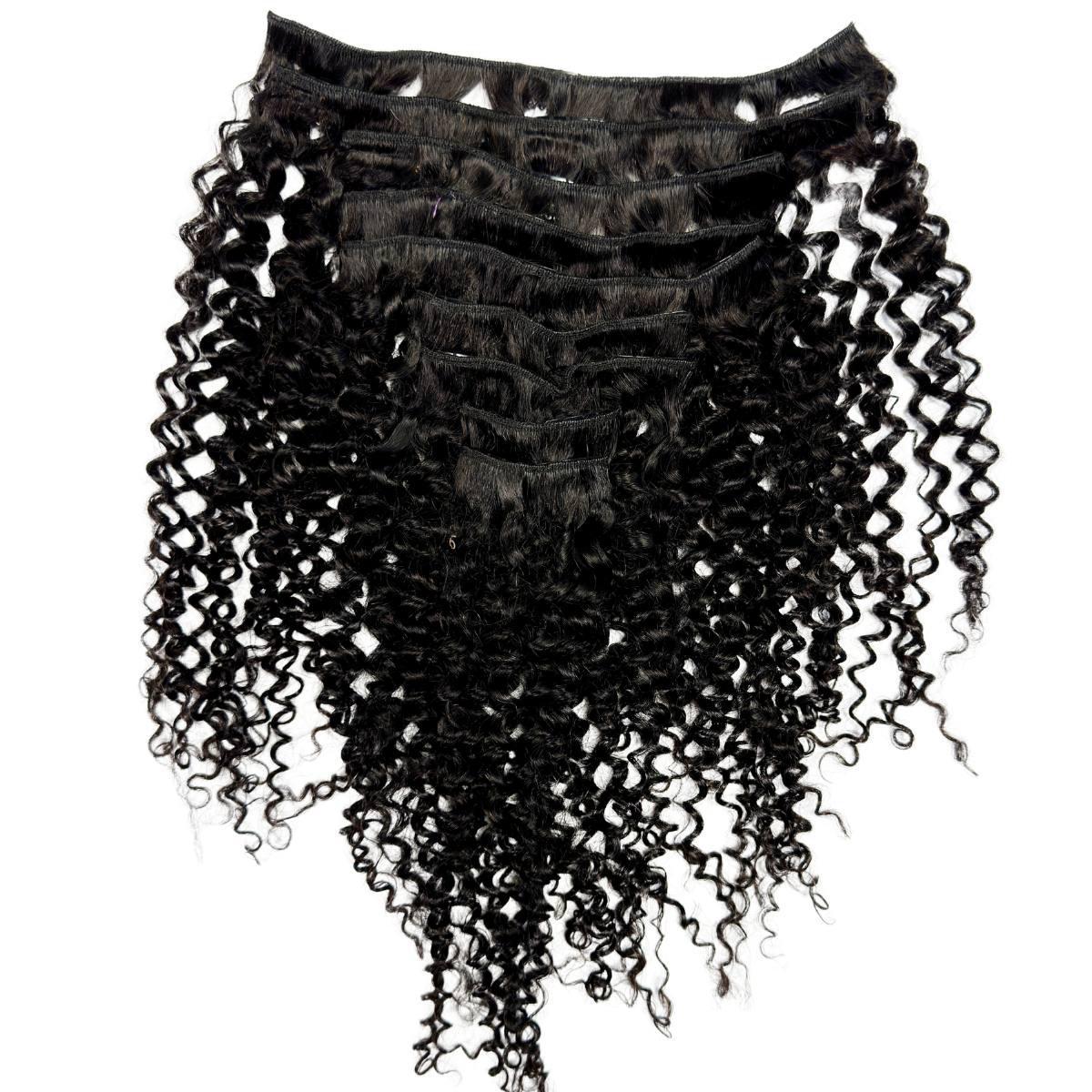 Kinky Curly Clip-In 100% Human Hair Extensions