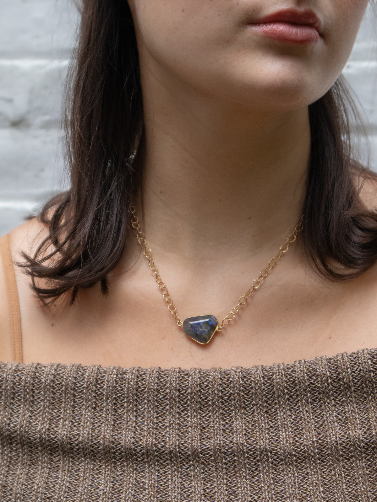 Ava Labradorite Magnetic Necklace