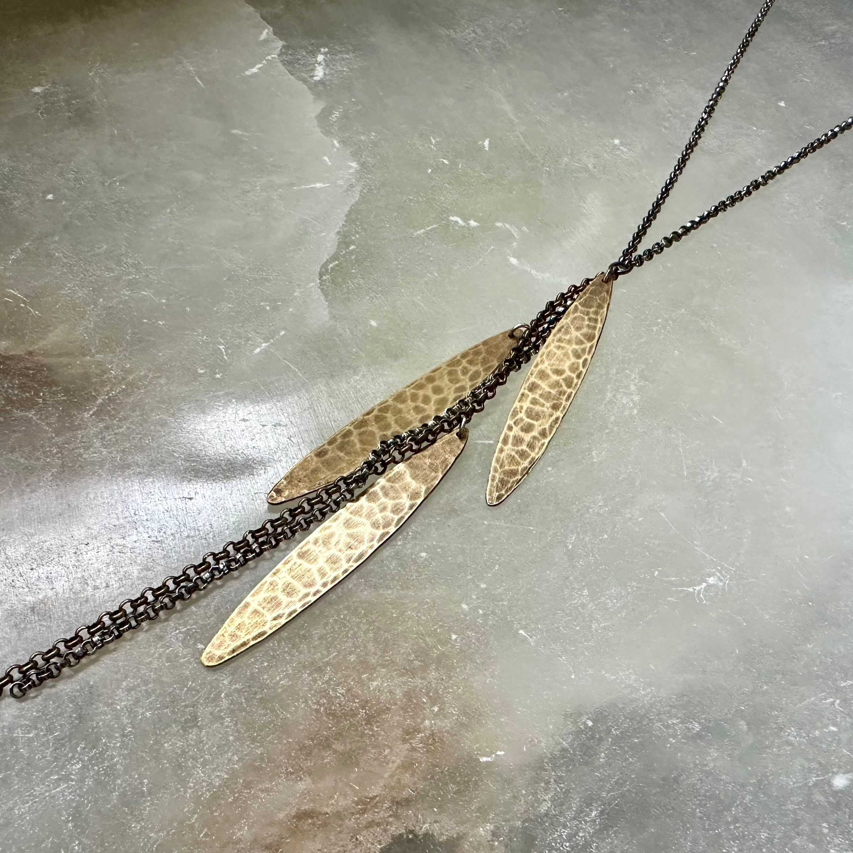 Metal Feather Necklace