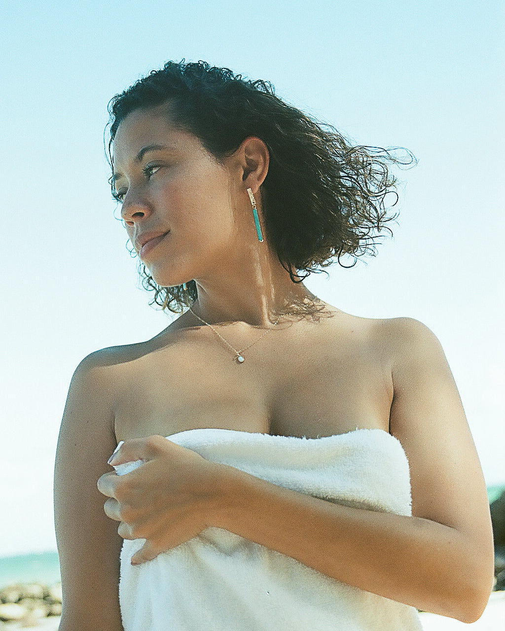 Hana Turquoise Bar Earrings by Toasted Jewelry