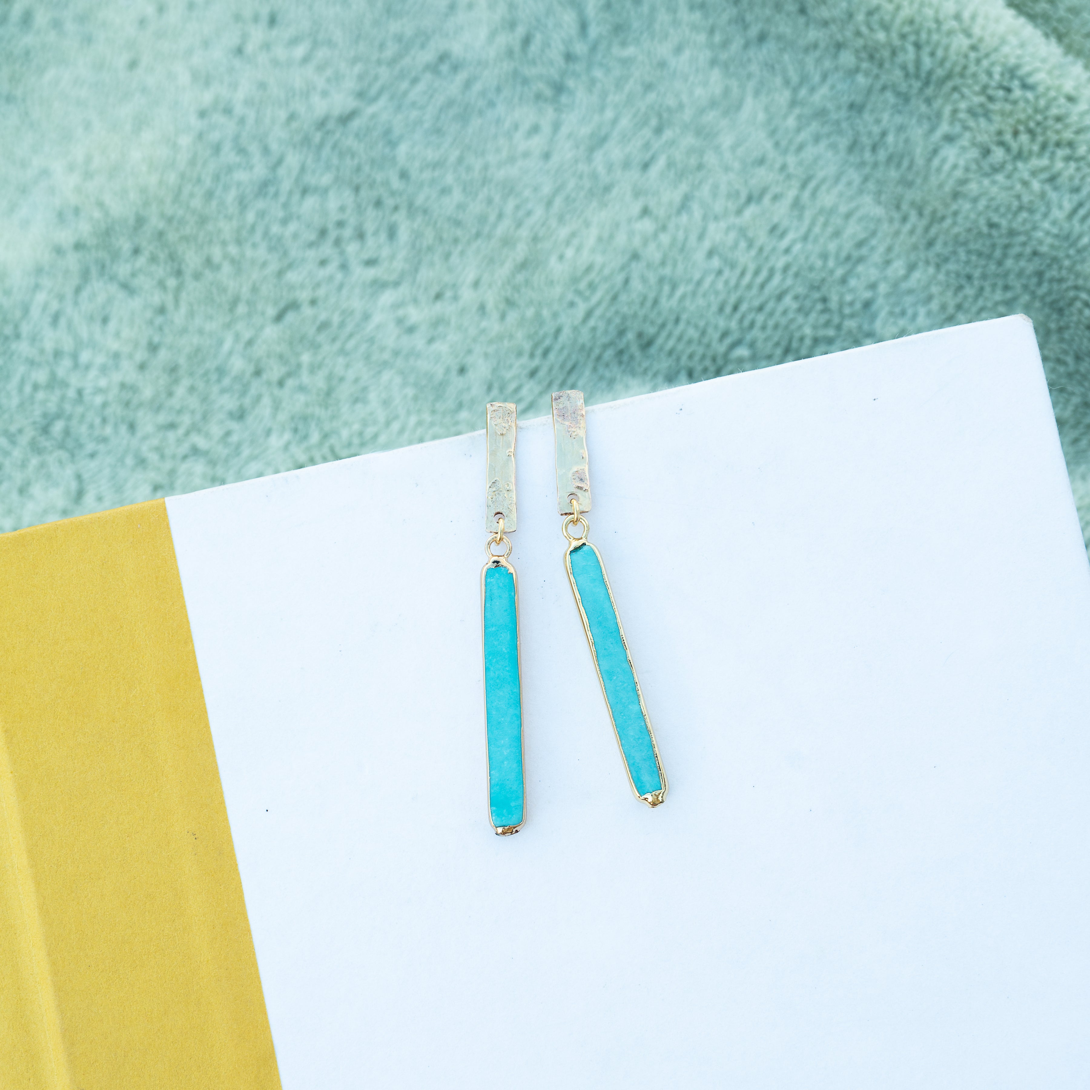 Hana Turquoise Bar Earrings by Toasted Jewelry