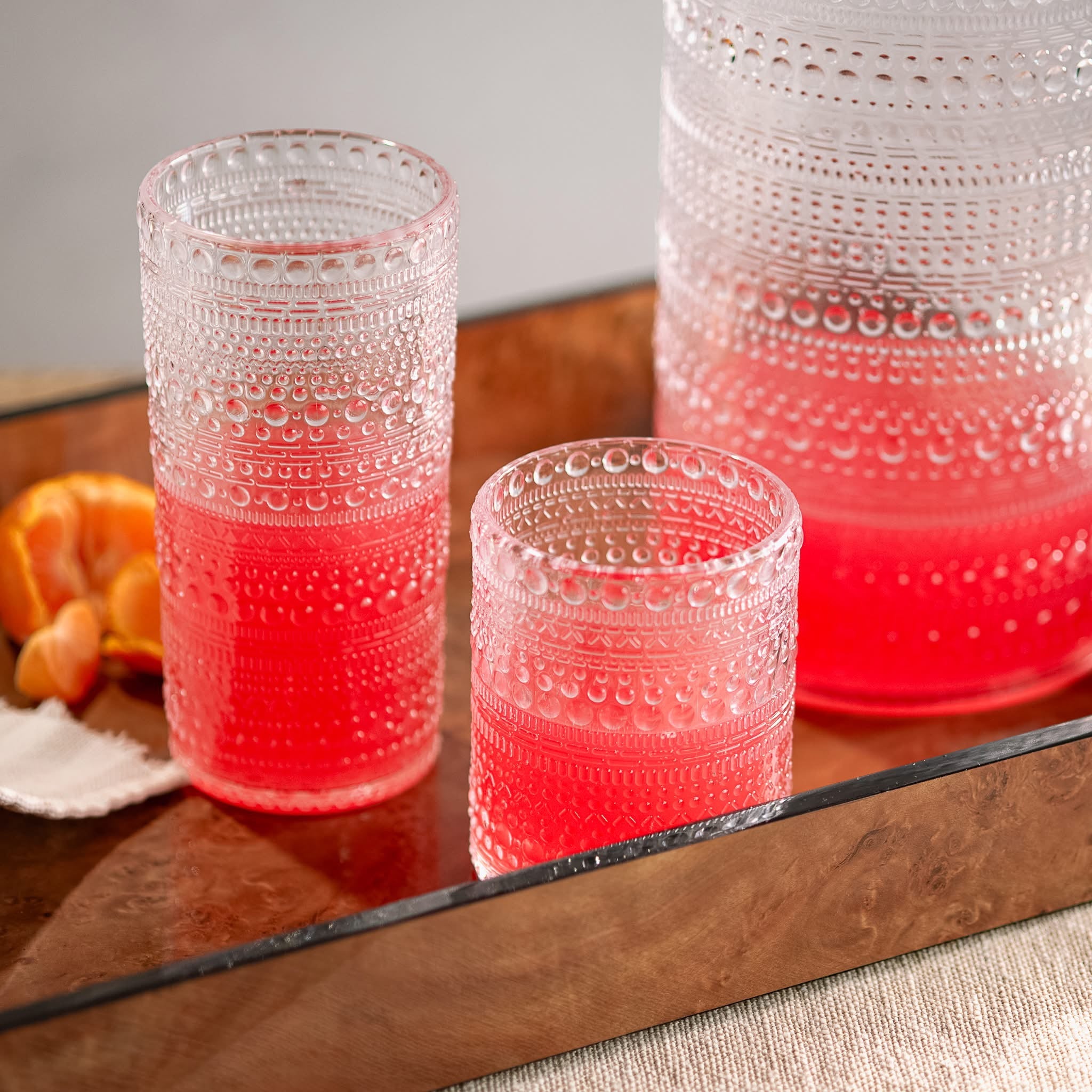 Clear Melamine Dot Drinkware Set | Complete Collection