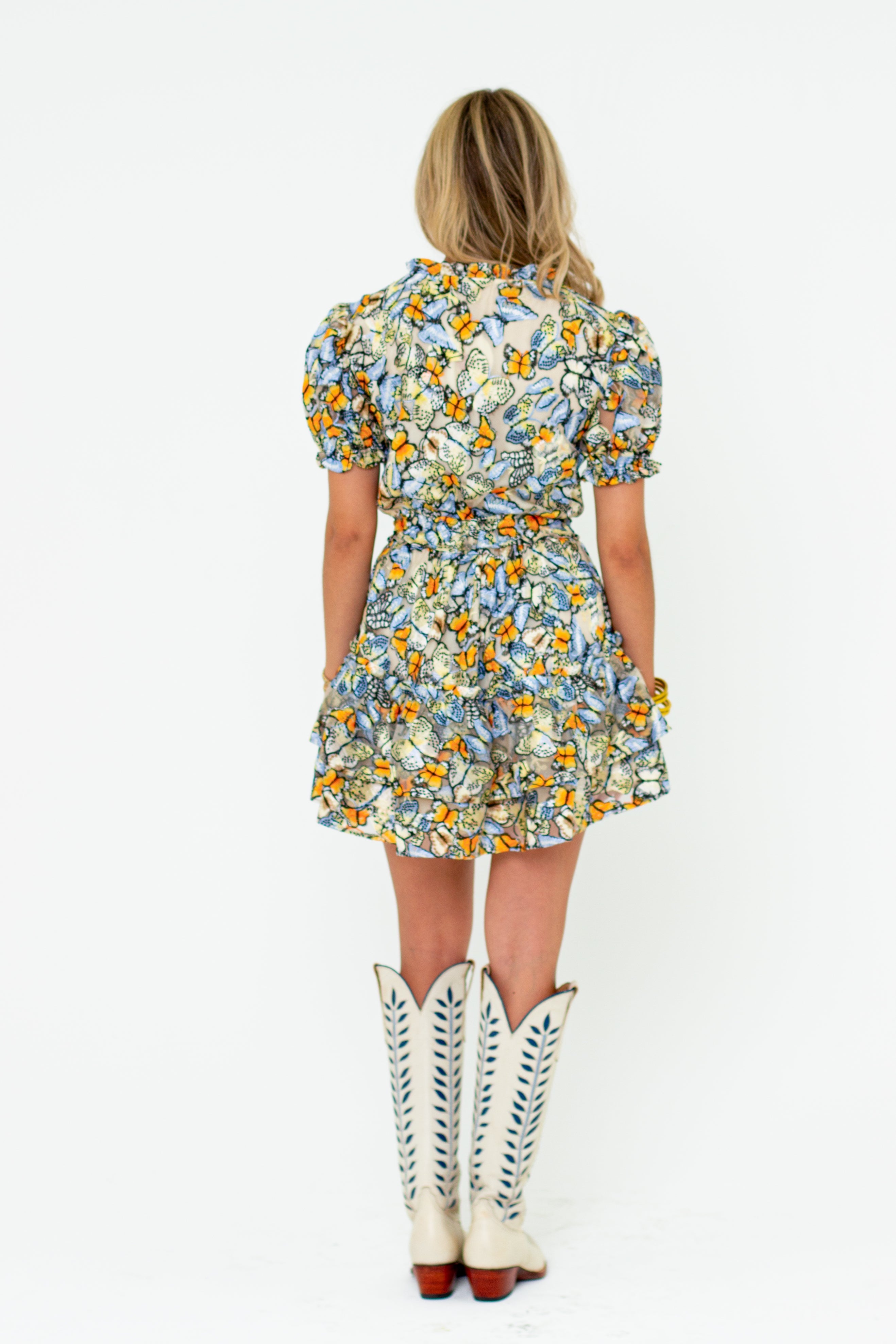Clementine Elastic Waist Mini Dress - Meadow
