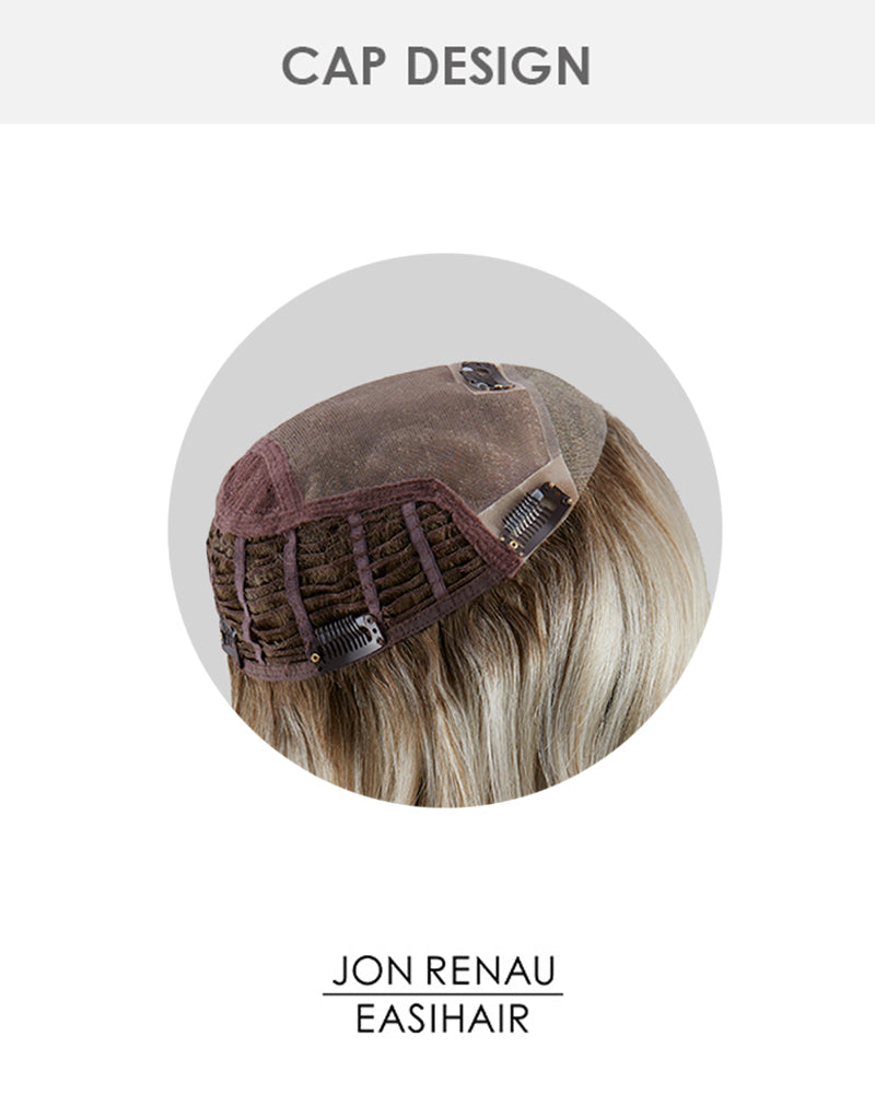 Top Smart Wavy 12 inch (Exclusive) | Lace Front & Monofilament Synthetic Hair Topper by Jon Renau