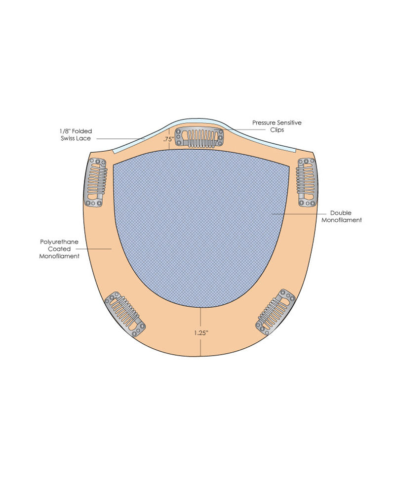 Top Form 18 inch | Monofilament Remy Human Hair Topper by Jon Renau