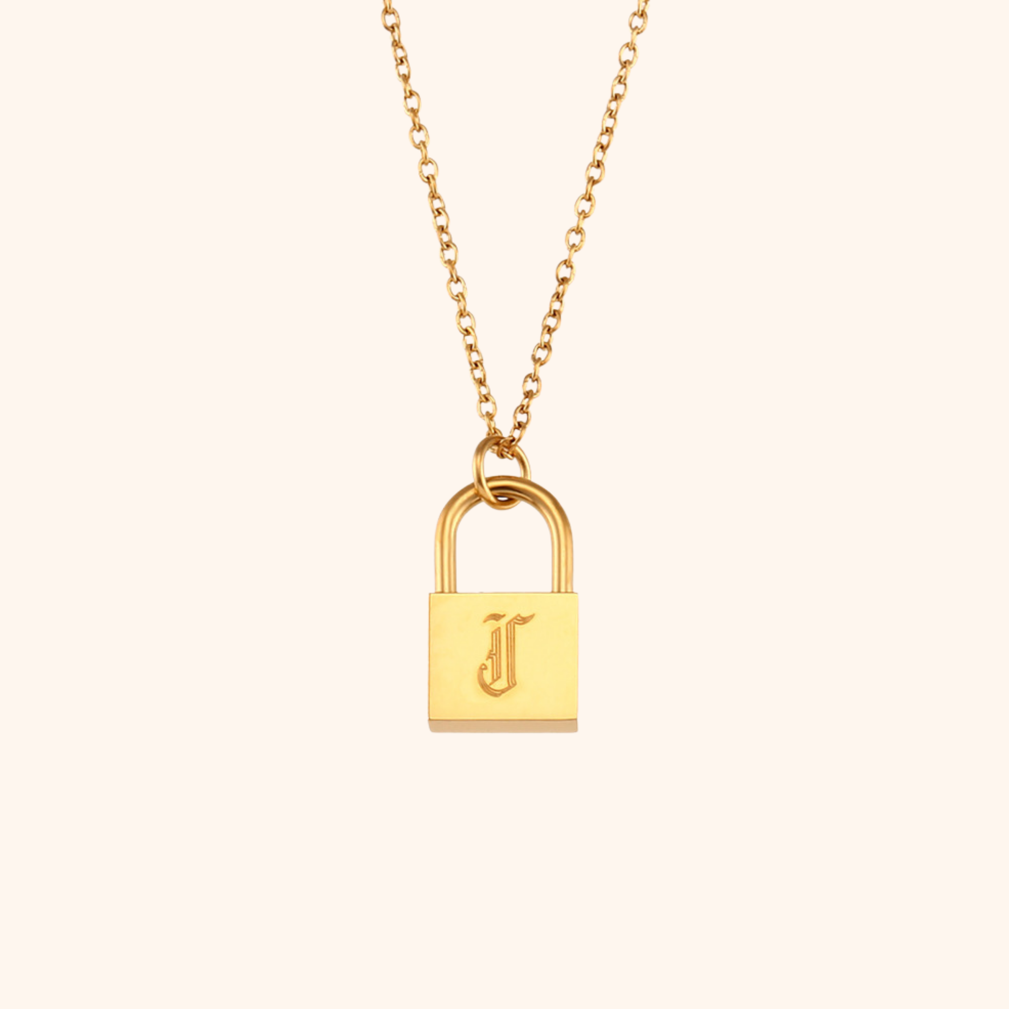 Initial Lock Necklace