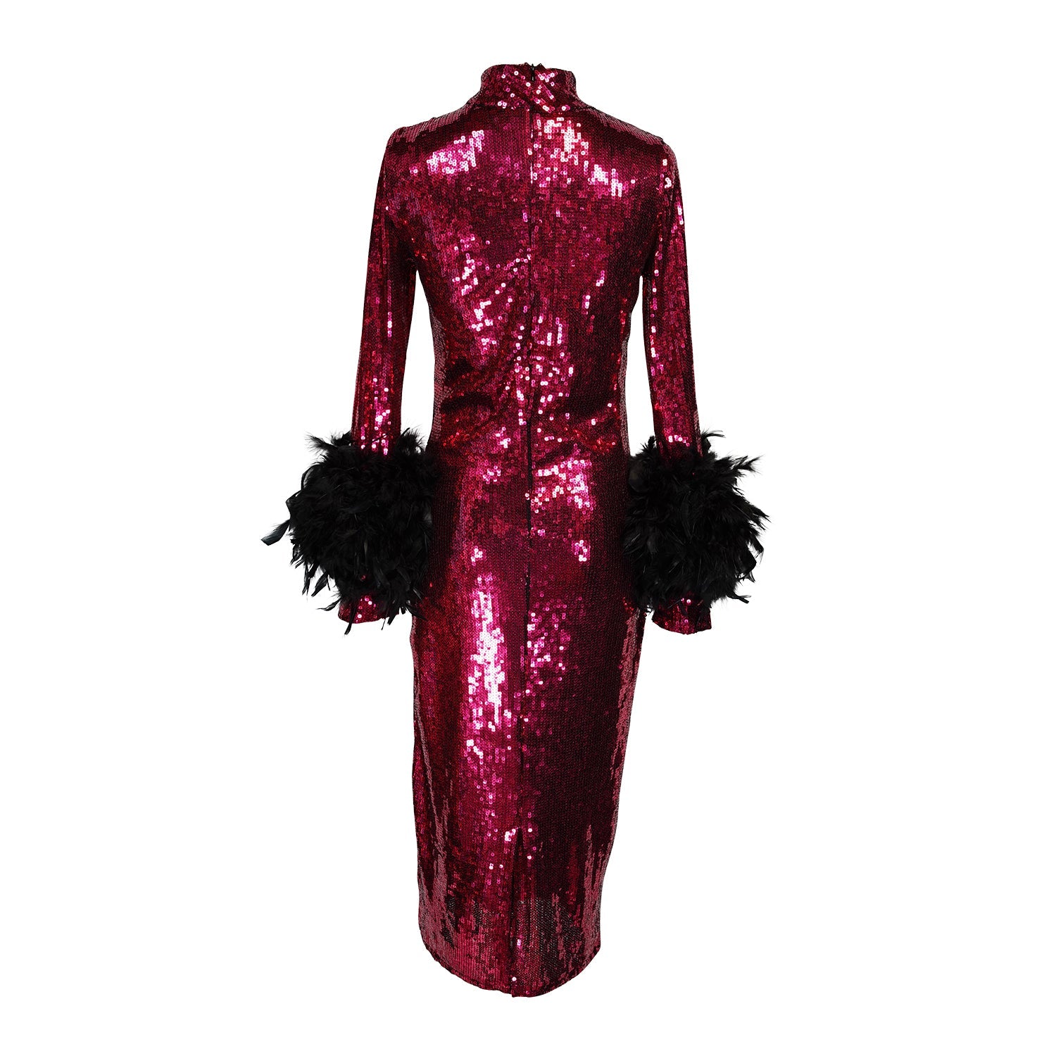 Julianne Dress in Black Cherry Sequin