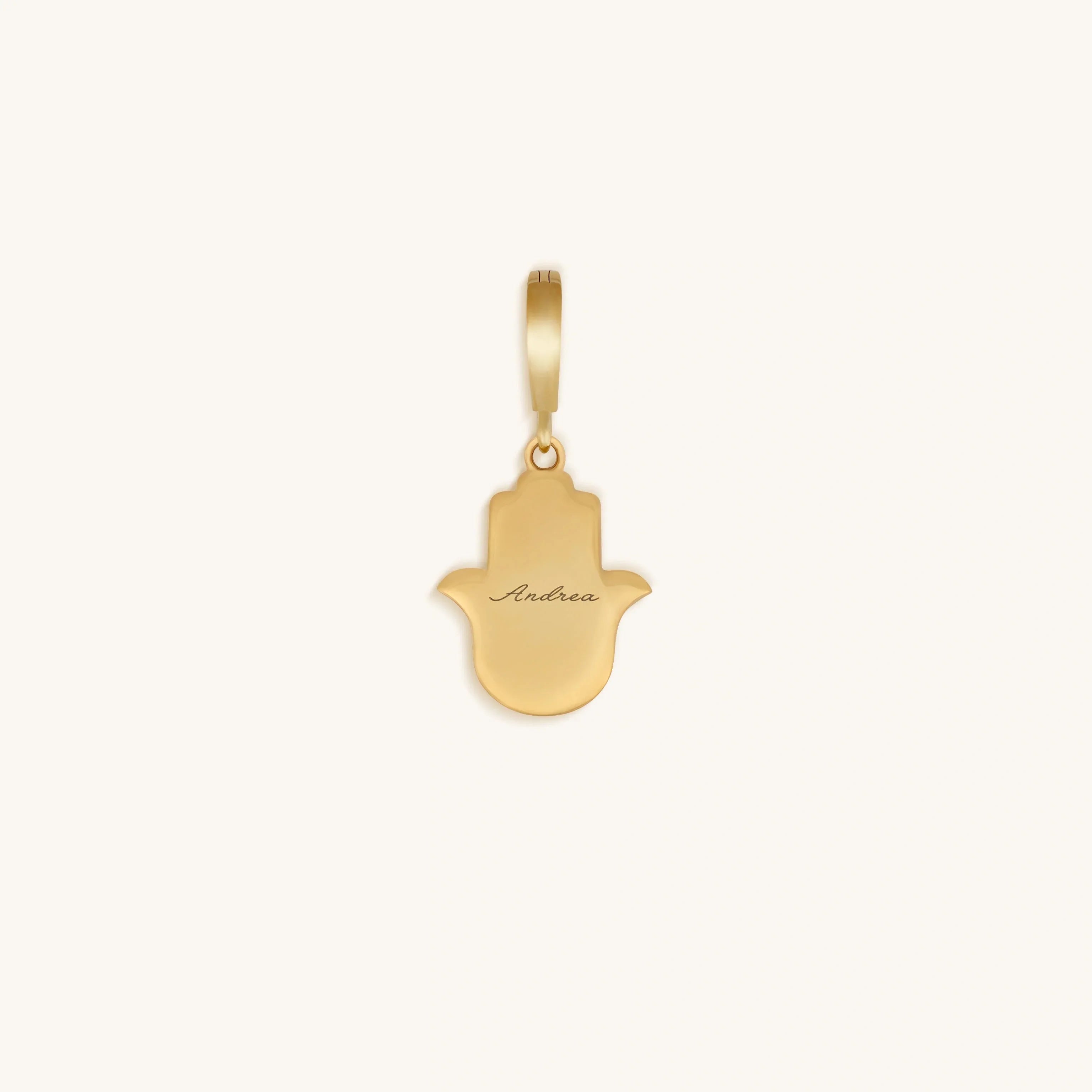 Effortless Manifestation Hamsa Mother of Pearl Engravable Charm