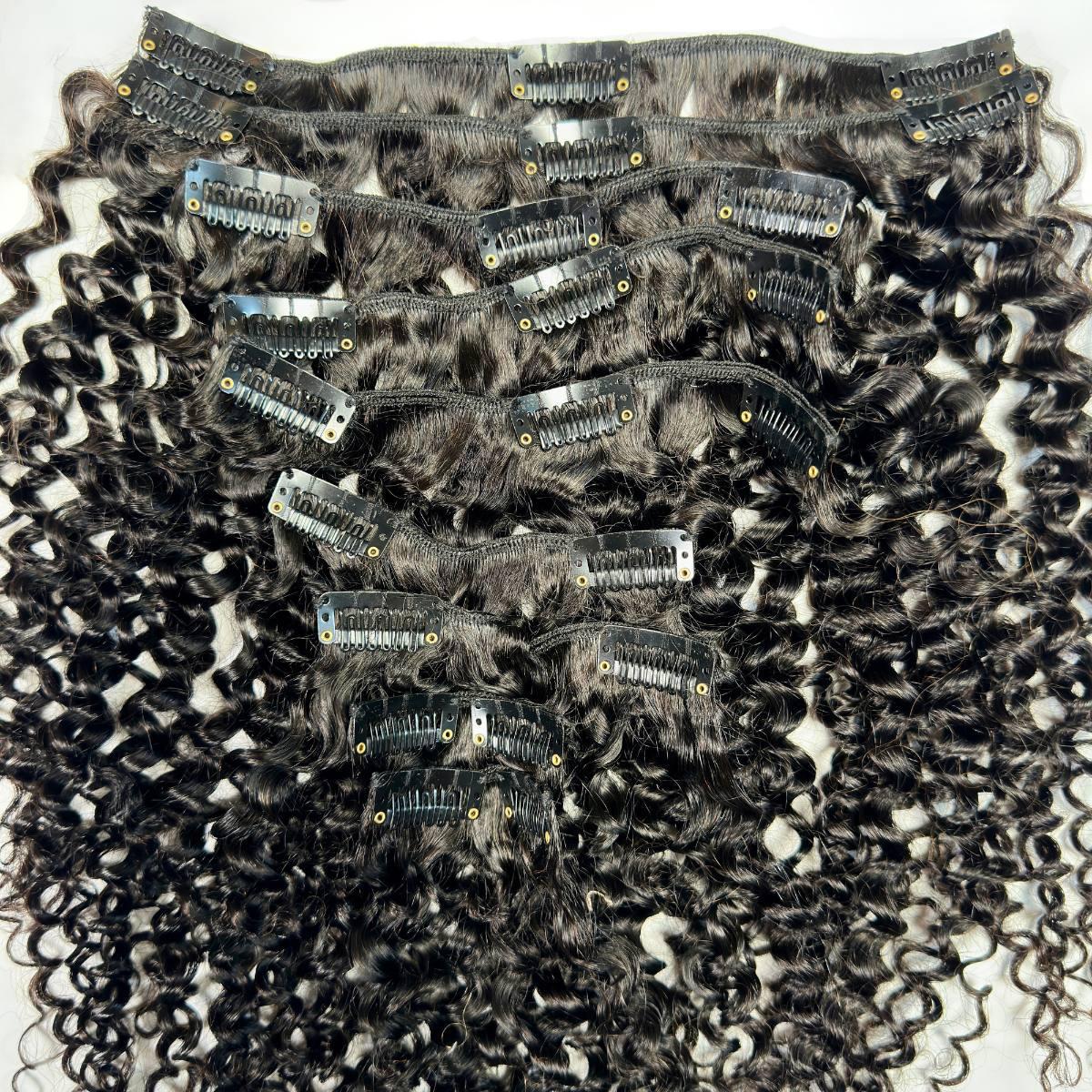 Kinky Curly Clip-In 100% Human Hair Extensions