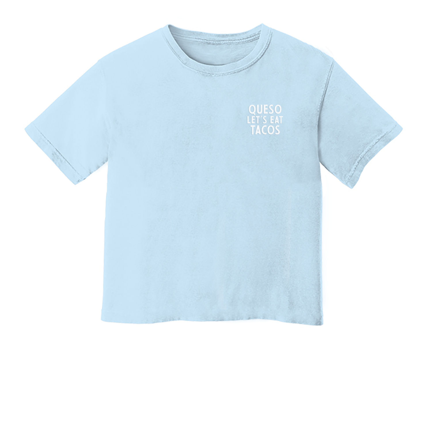 Queso Let's Eat Tacos Washed Crop Tee