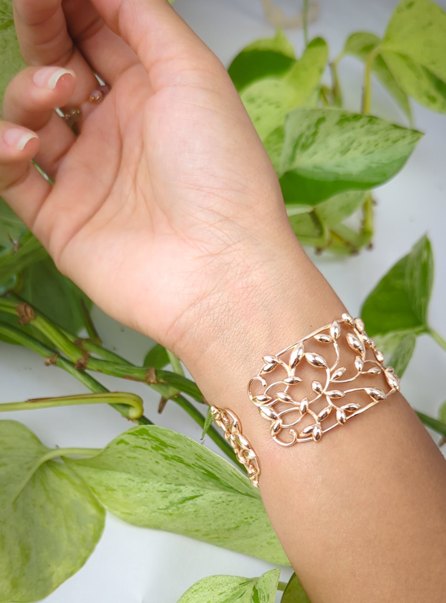 Olive Leaf Cuff Bracelet