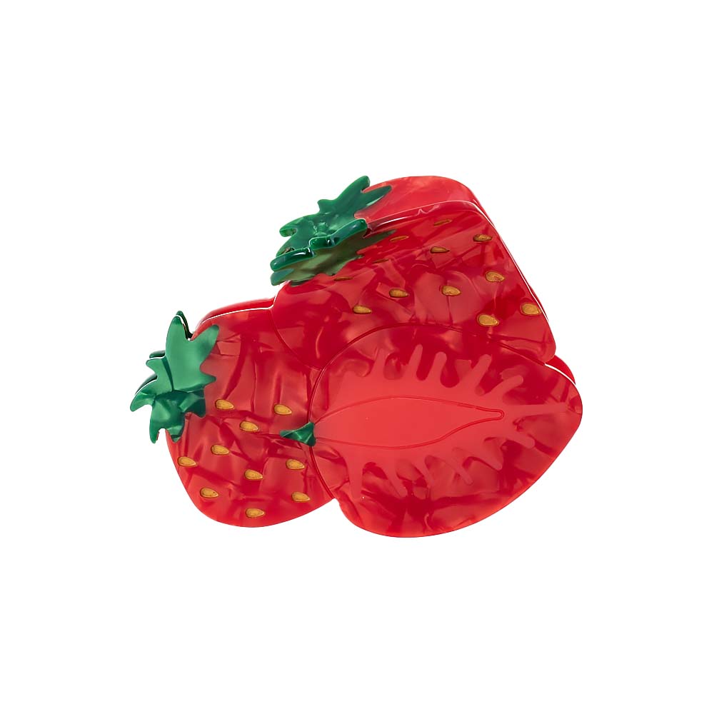 Red Triple Red Strawberry Hair Claw Clip - Adina's Jewels