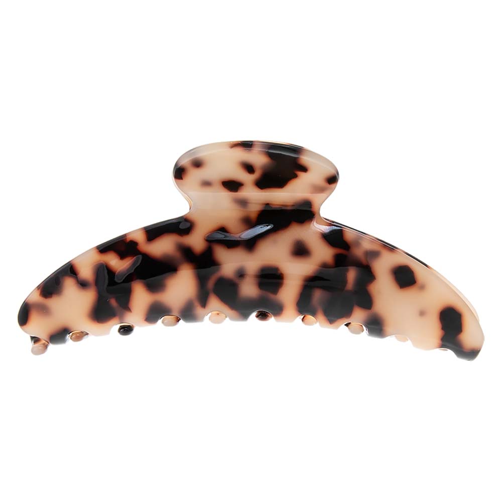 Light Tortoise Jumbo Curved Classic Hair Claw Clip - Adina's Jewels